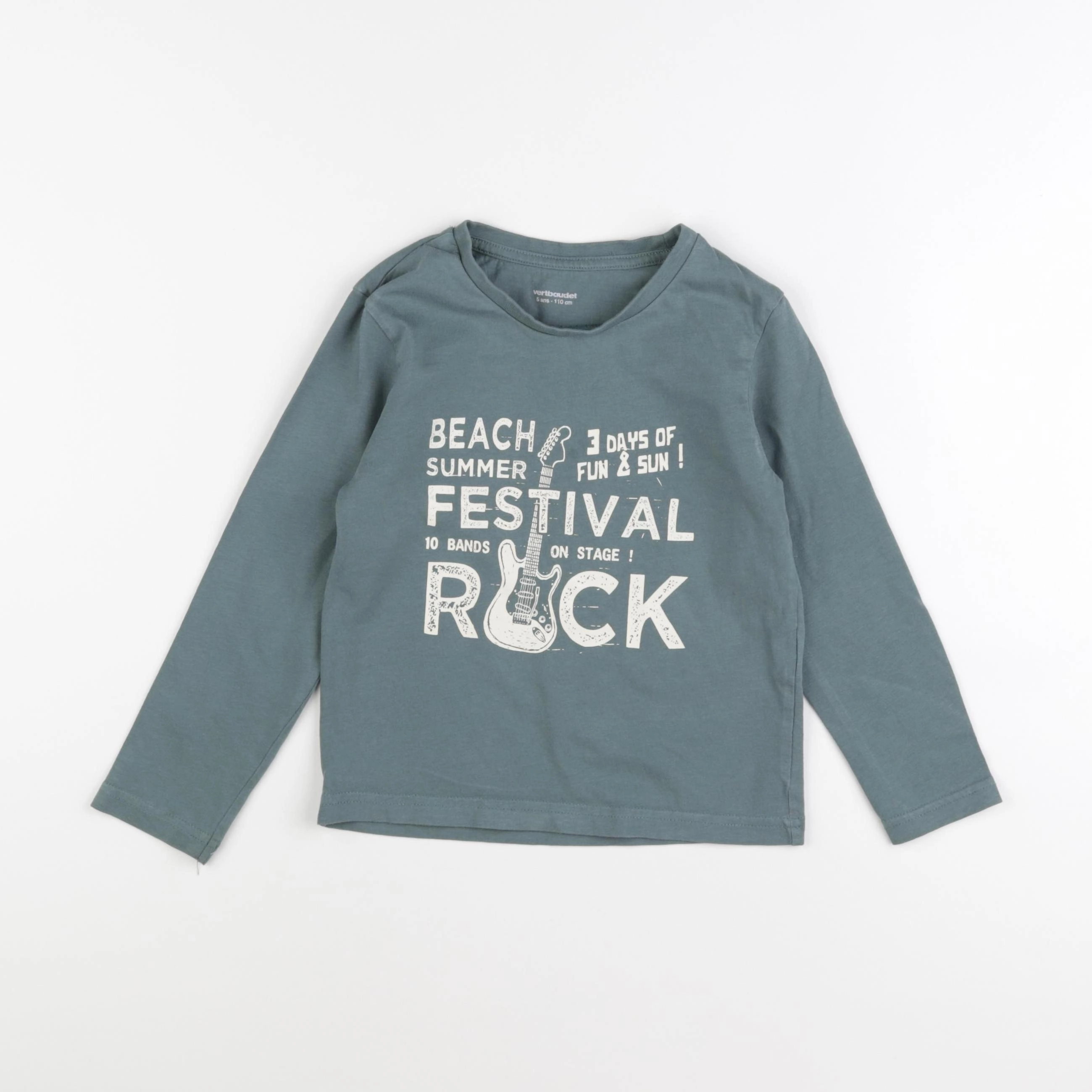 Vertbaudet - tee-shirt vert - 5 ans