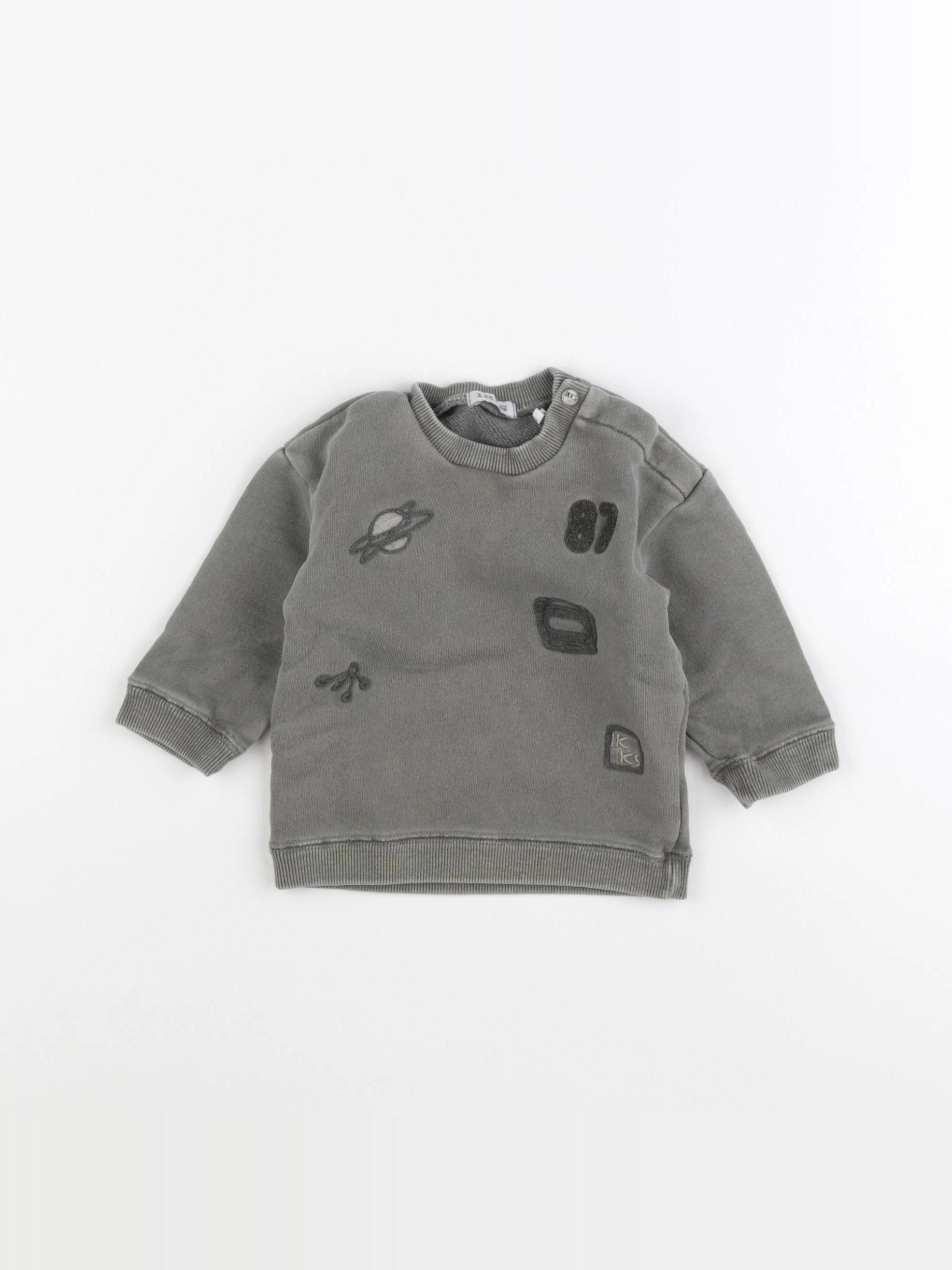 IKKS - sweat vert - 6 mois
