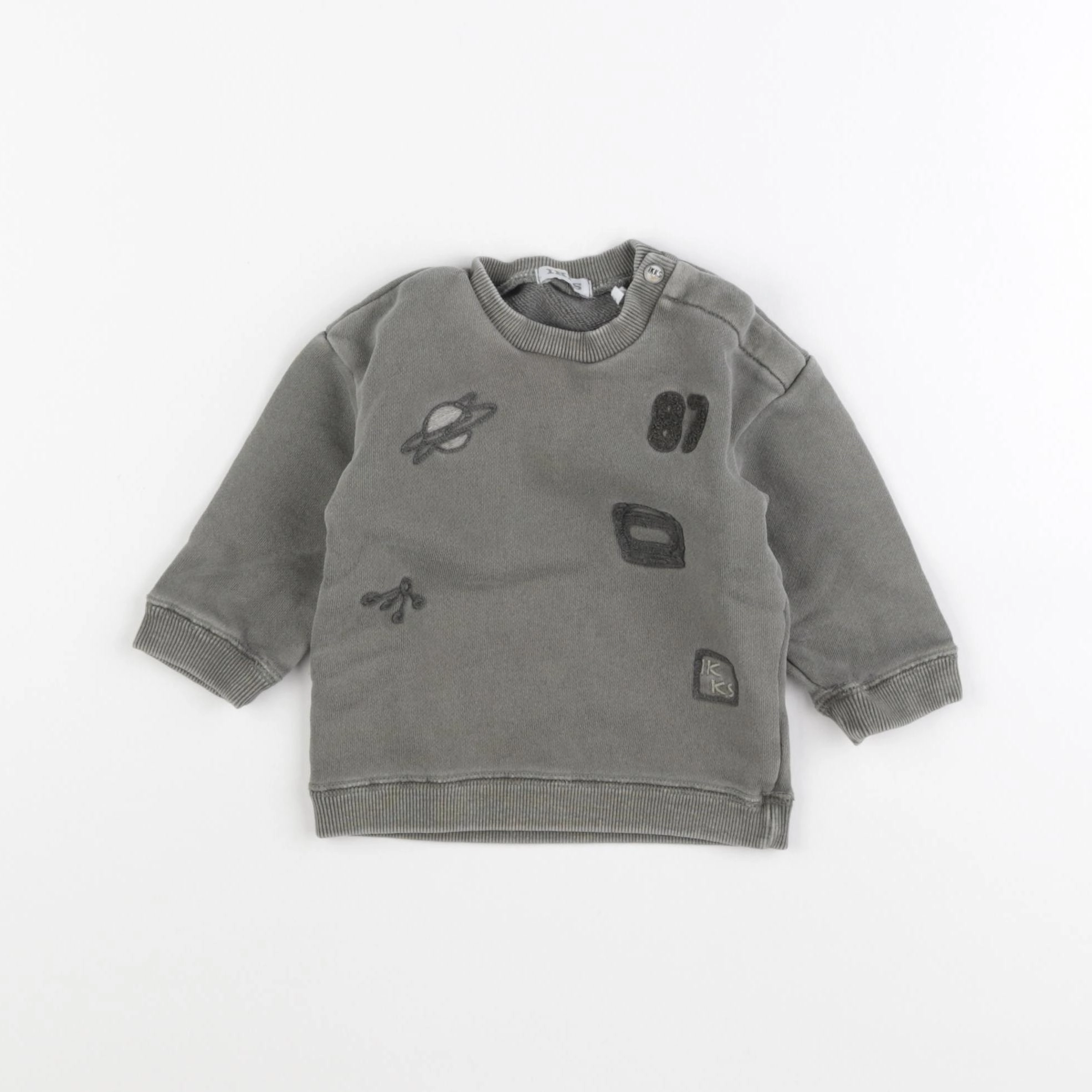 IKKS - sweat vert - 6 mois