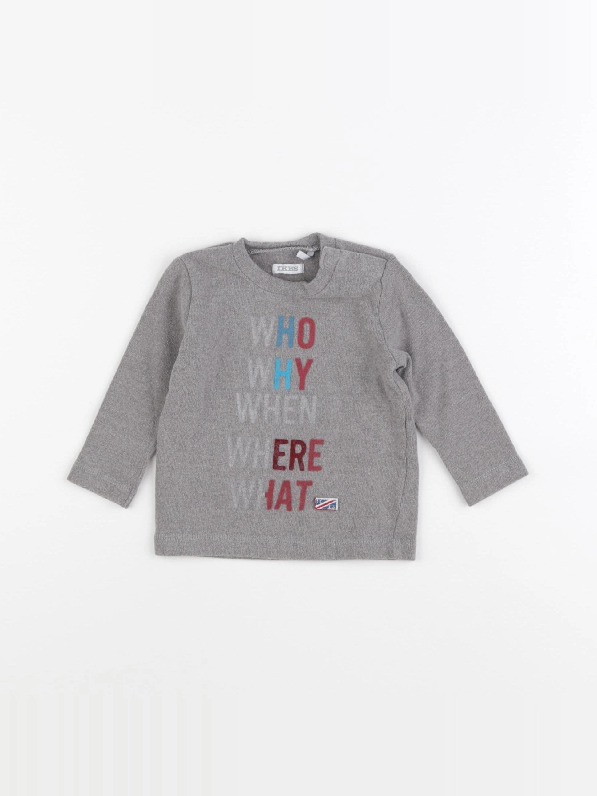 IKKS - tee-shirt gris - 6 mois