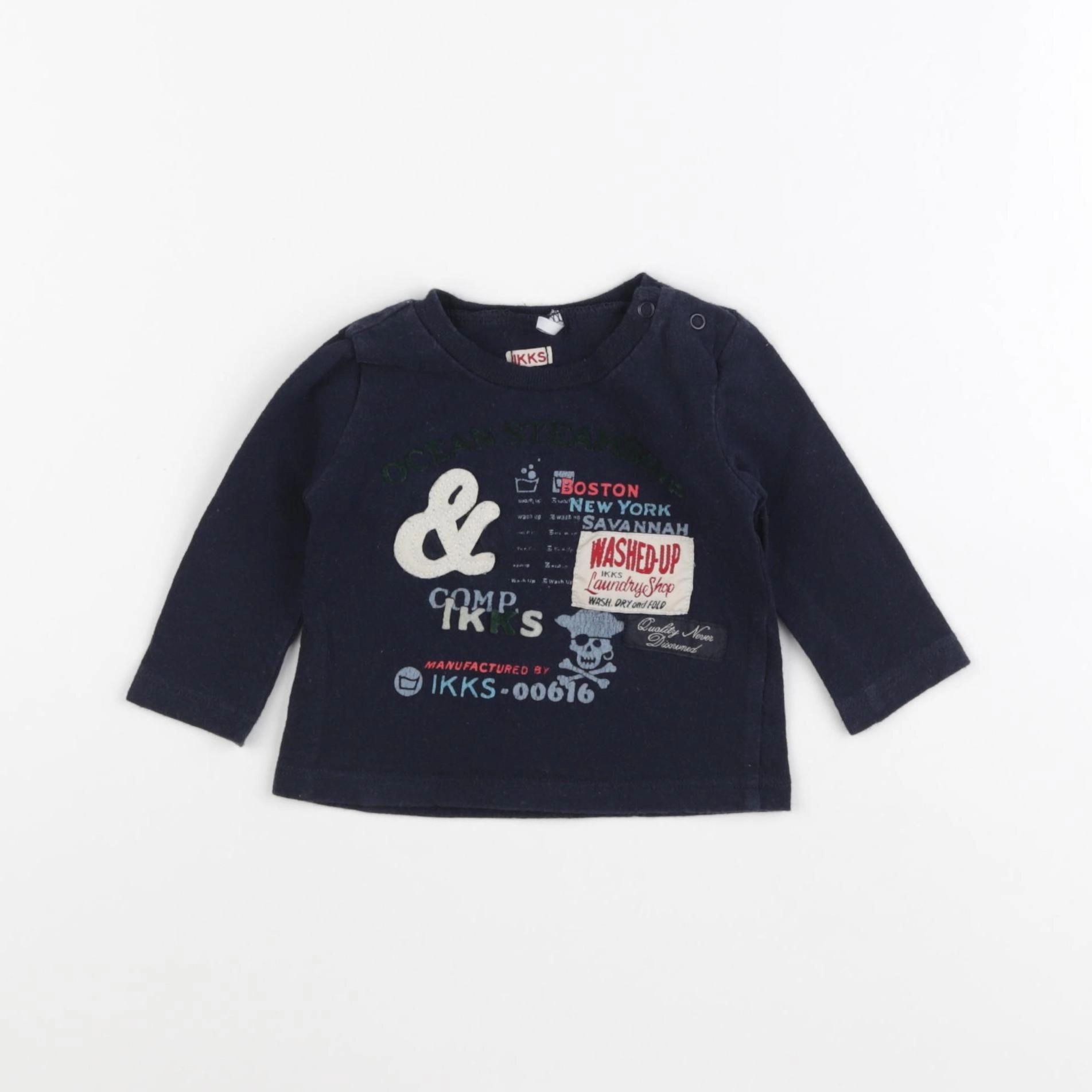 IKKS - tee-shirt bleu - 3 mois