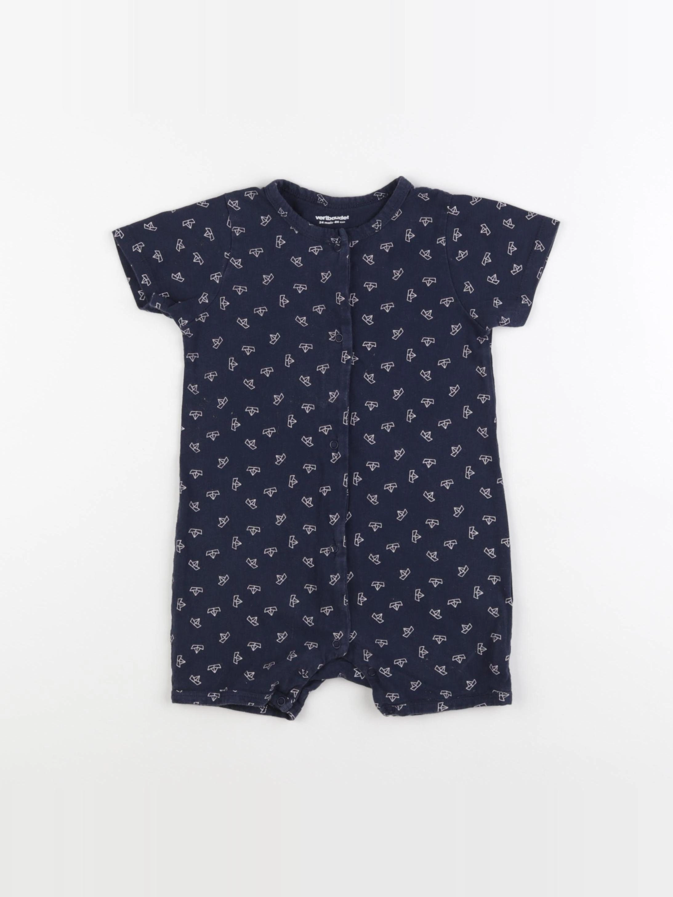 Vertbaudet - combinaison bleu - 24 mois