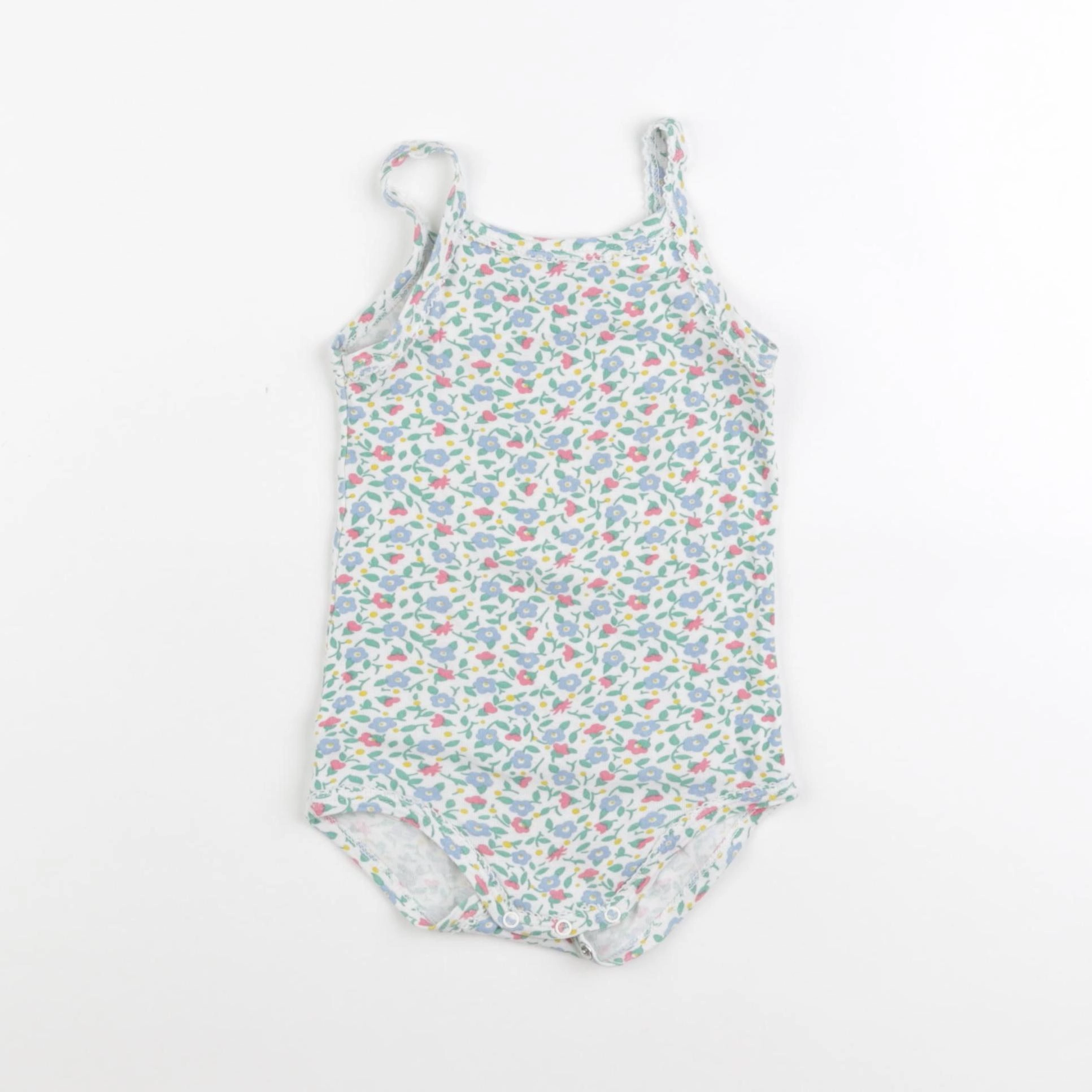 Petit Bateau - body vert - 18 mois