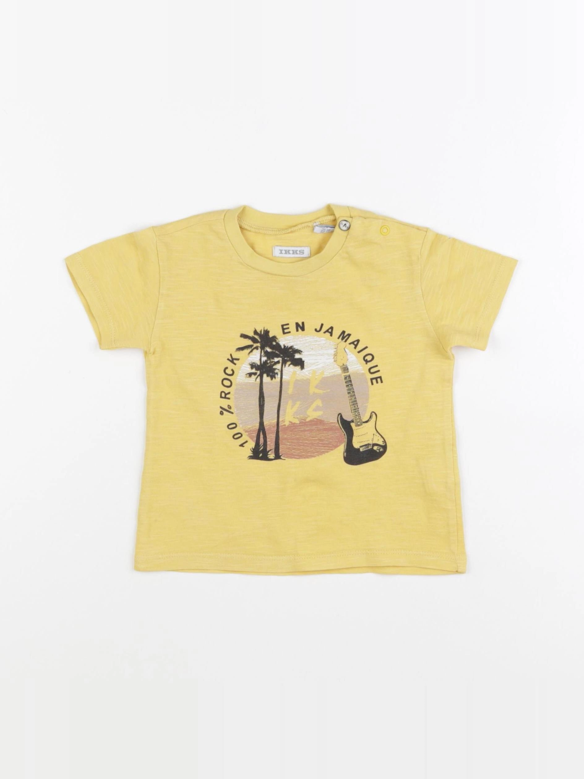 IKKS - tee-shirt jaune - 12 mois