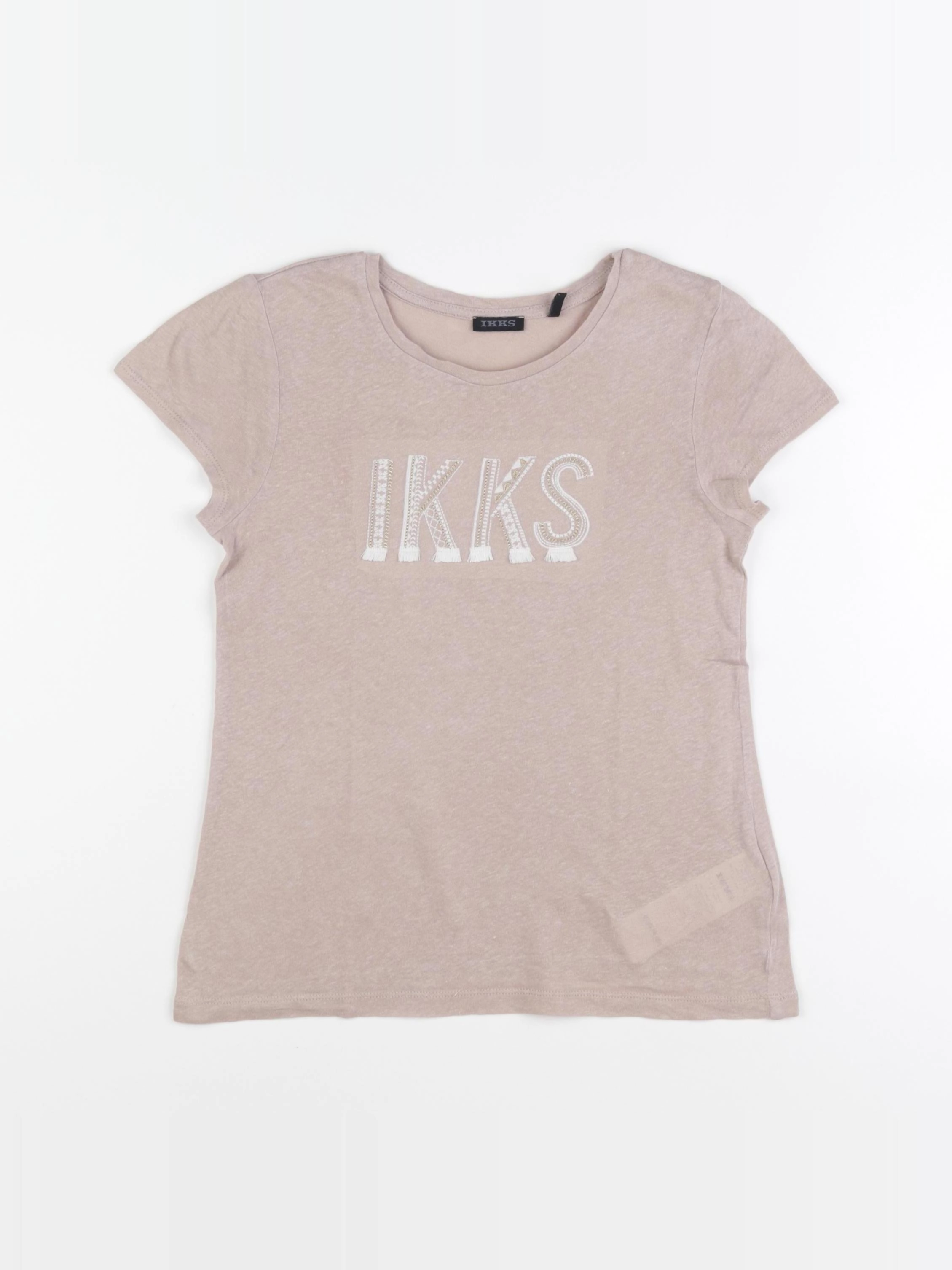 IKKS - tee-shirt beige - 8 ans