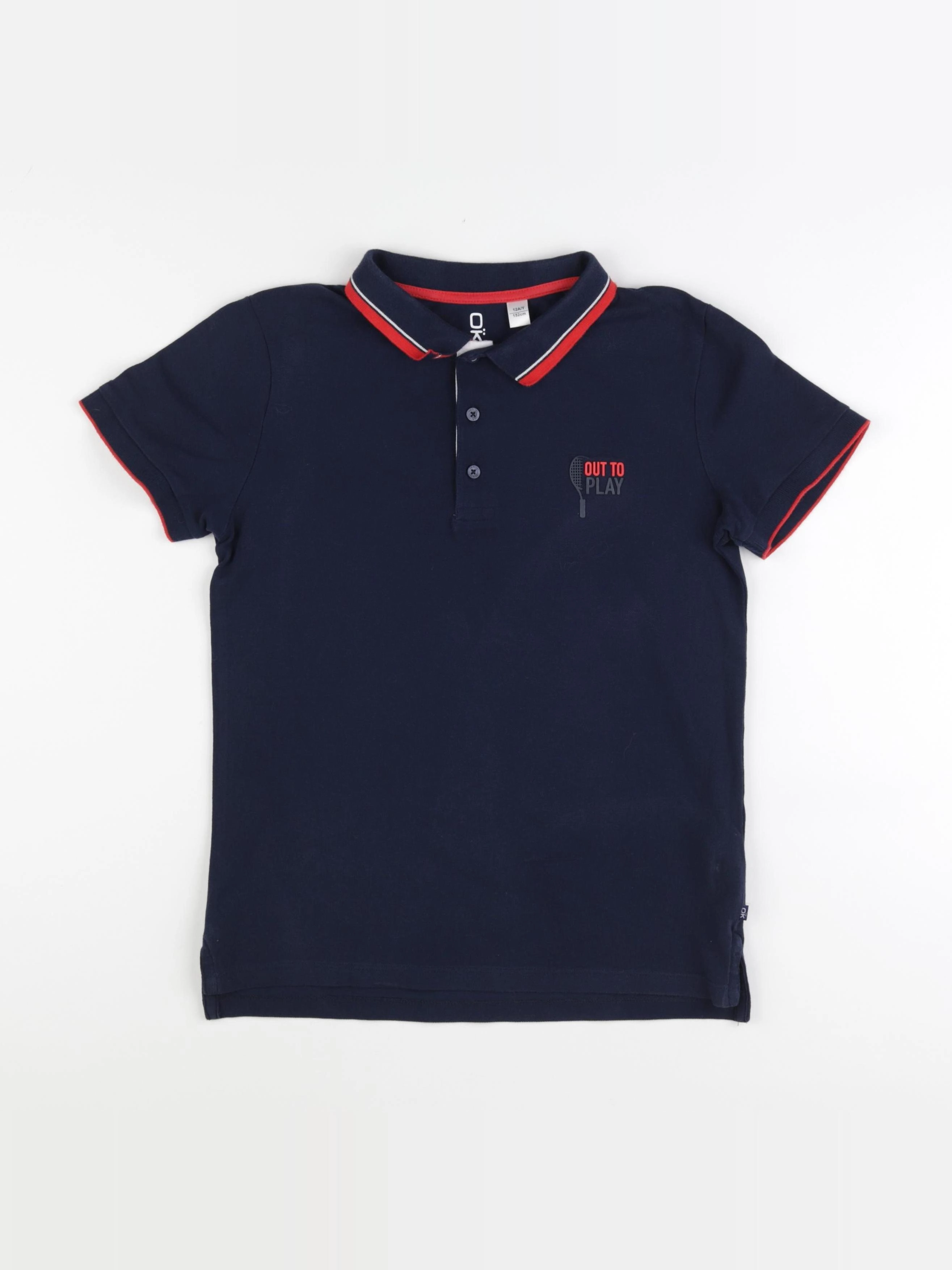 Okaidi - polo bleu - 12 ans