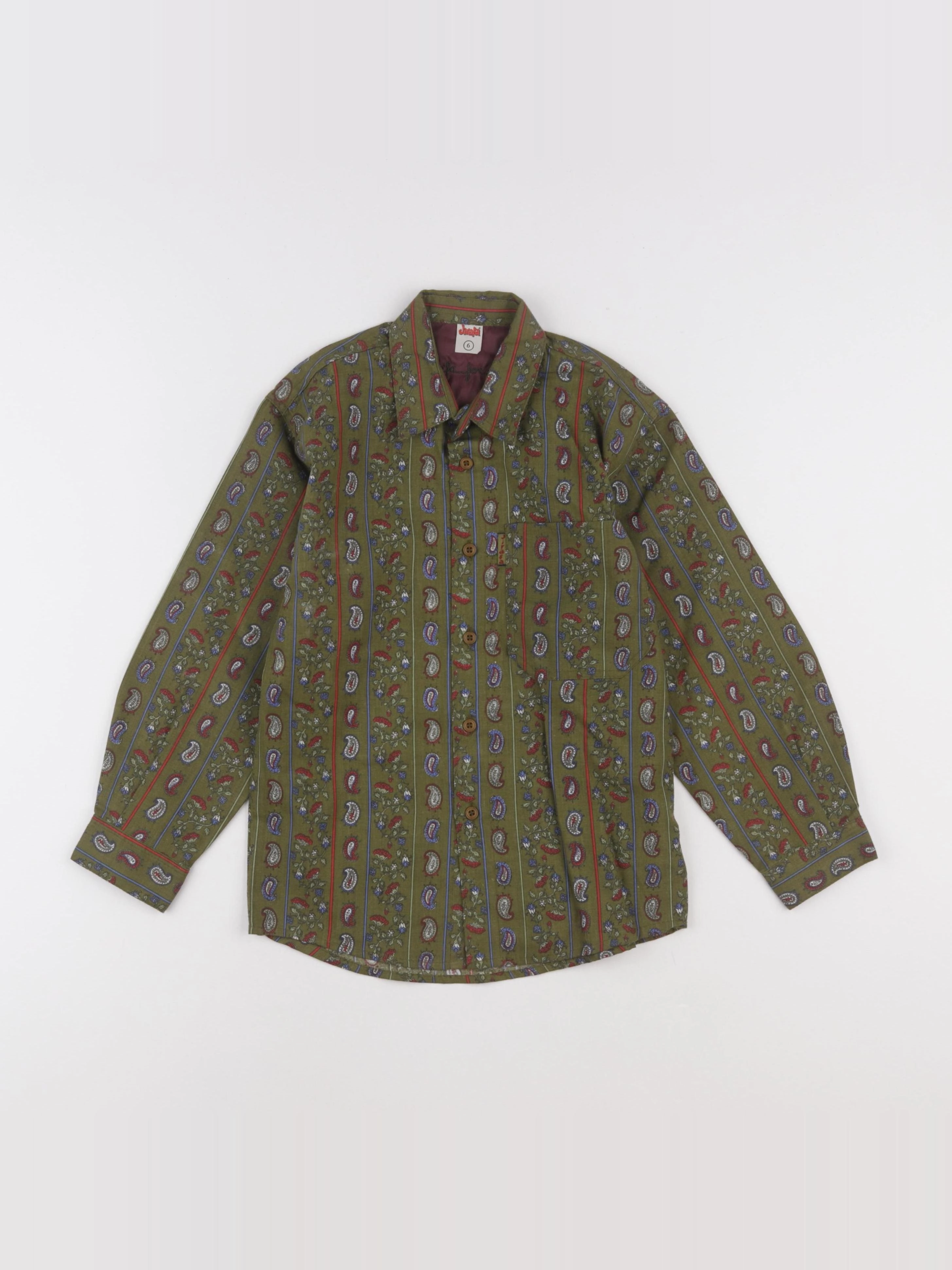 Vintage - chemise vert - 6 ans
