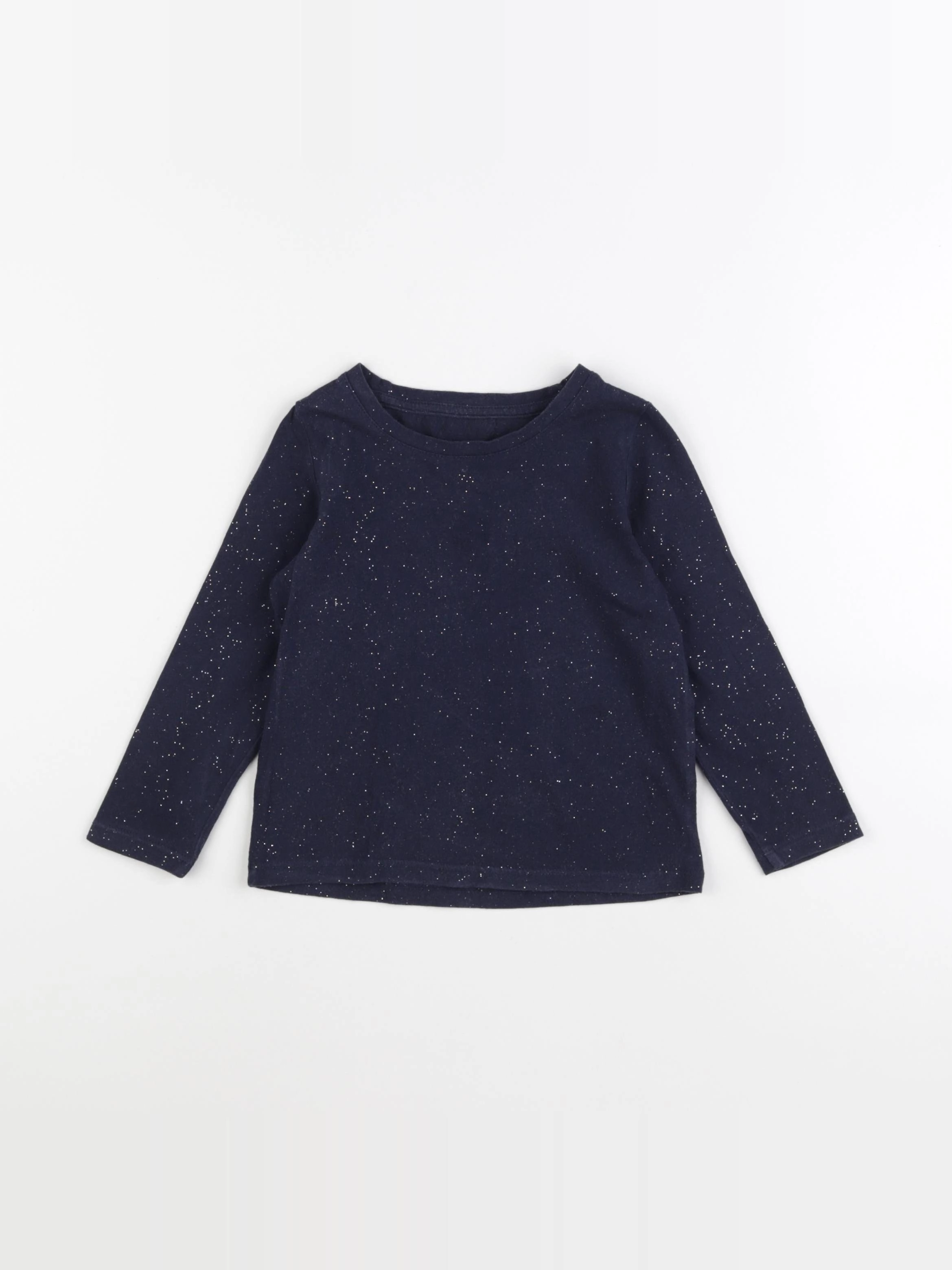 Monoprix - tee-shirt bleu, argent - 3 ans