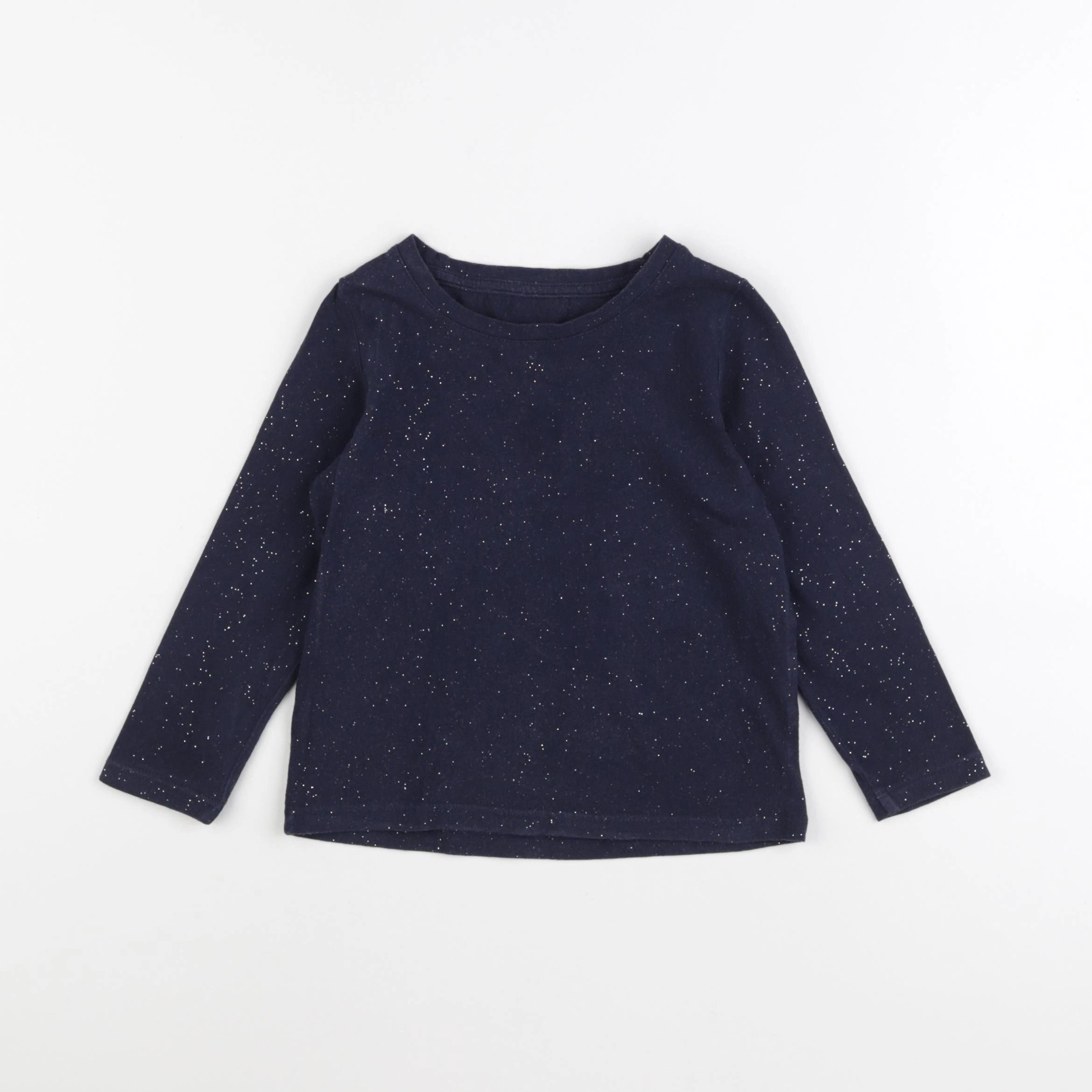 Monoprix - tee-shirt bleu, argent - 3 ans