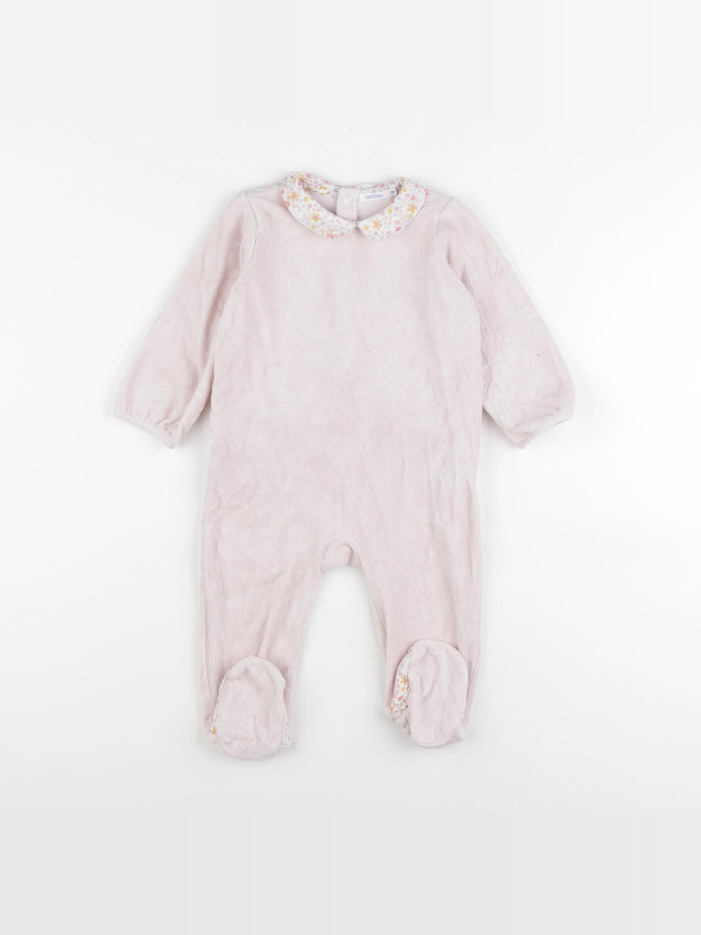 Boutchou - pyjama velours rose - 12 mois
