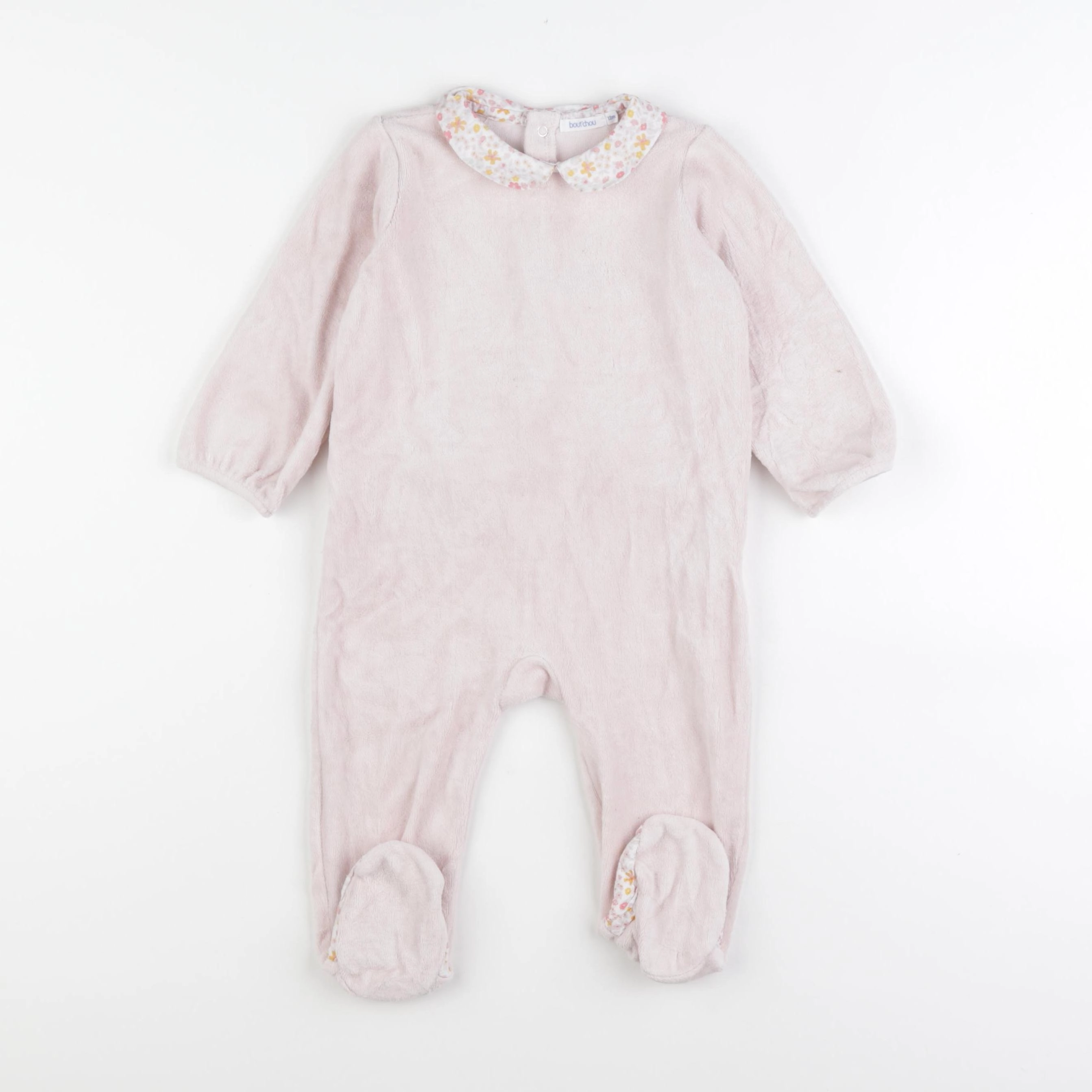 Boutchou - pyjama velours rose - 12 mois