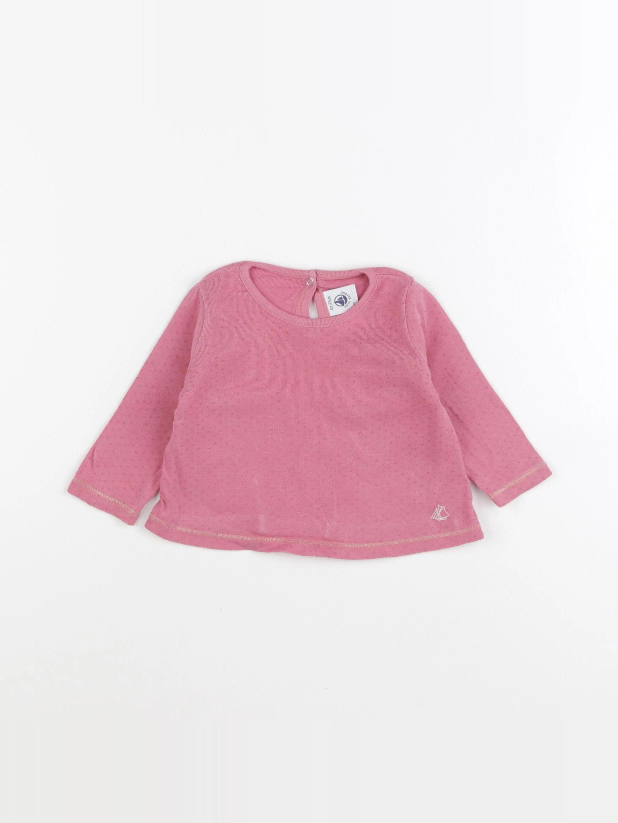 Petit Bateau - tee-shirt rose - 6 mois