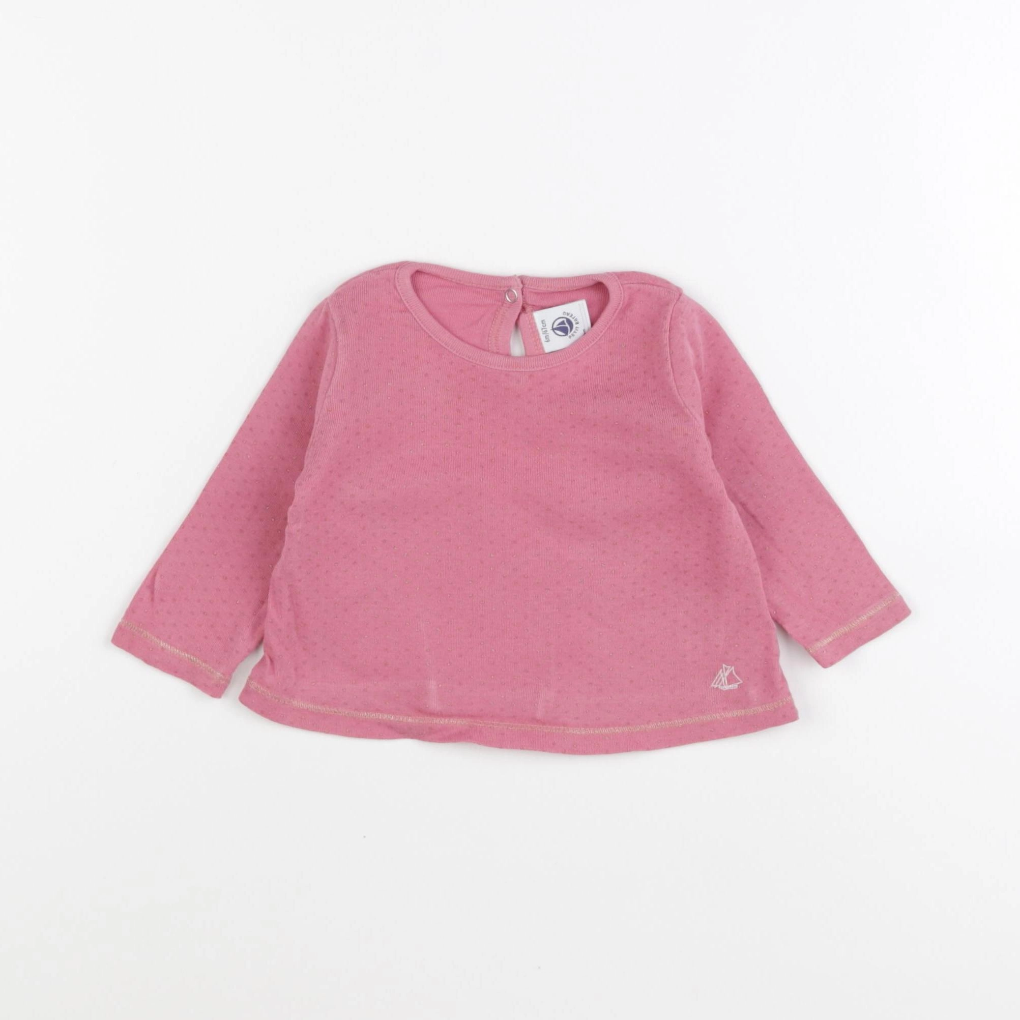 Petit Bateau - tee-shirt rose - 6 mois