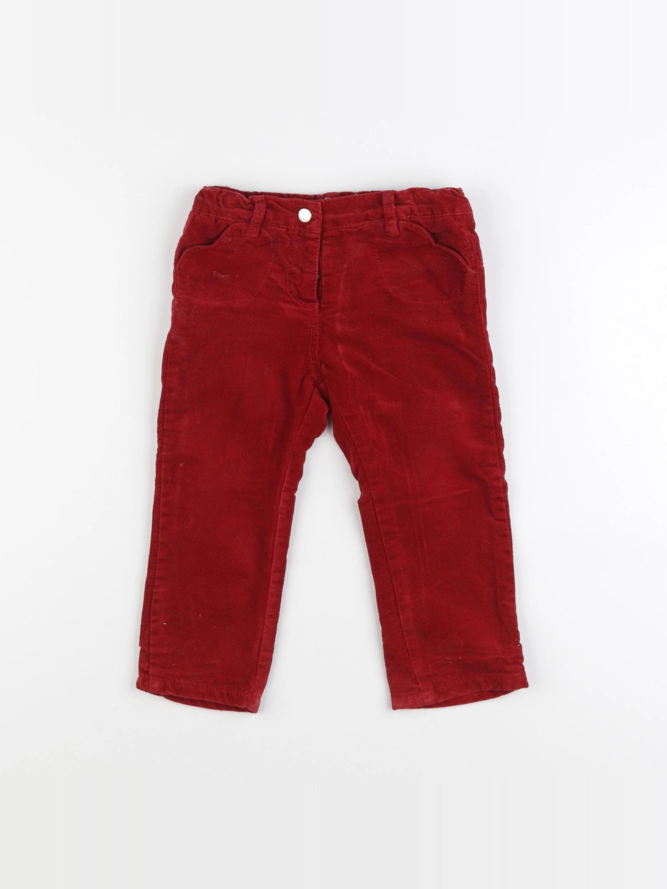 Vertbaudet - pantalon rouge - 18 mois