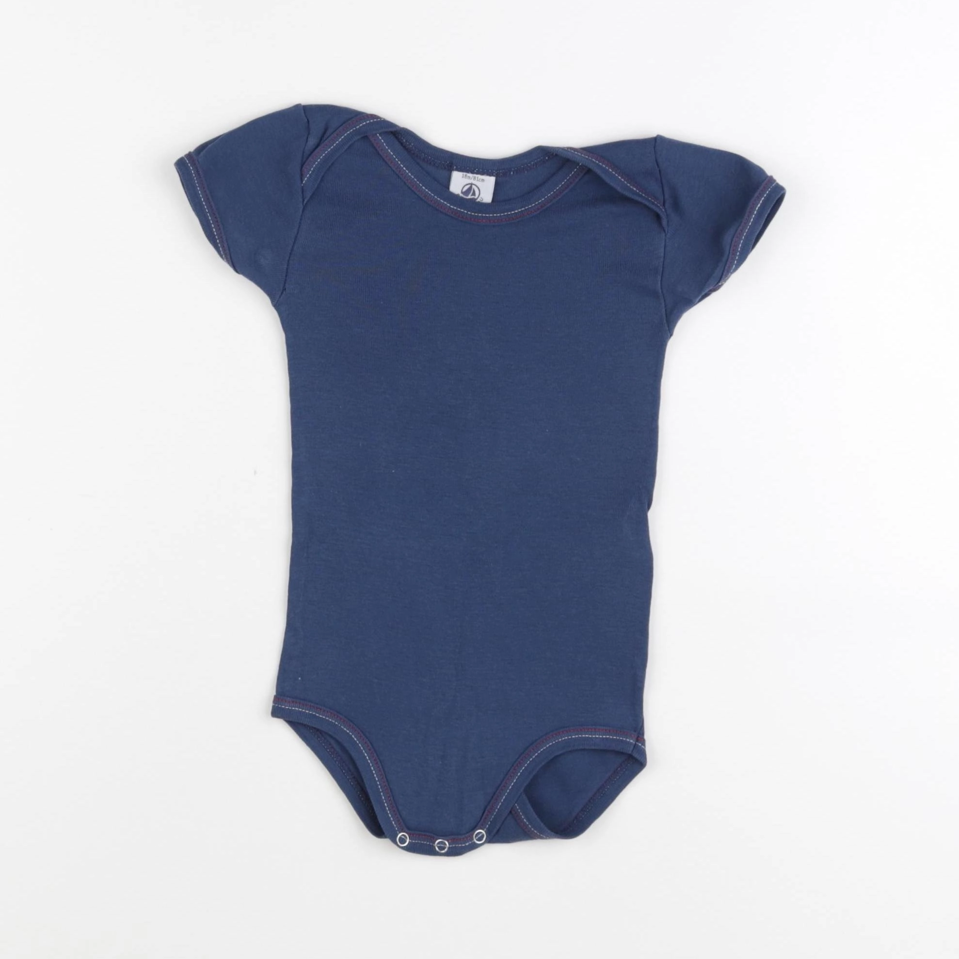 Petit Bateau - body bleu - 18 mois