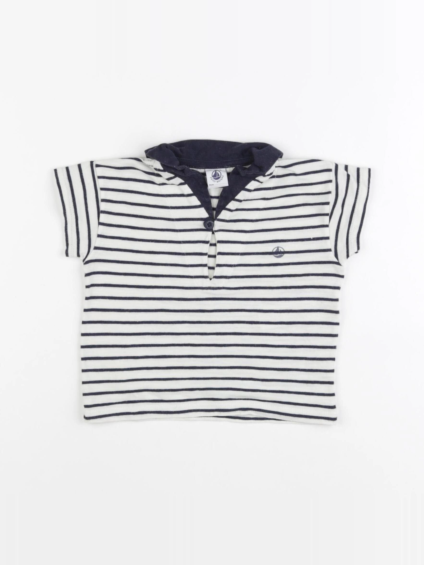 Petit Bateau - tee-shirt bleu - 18 mois