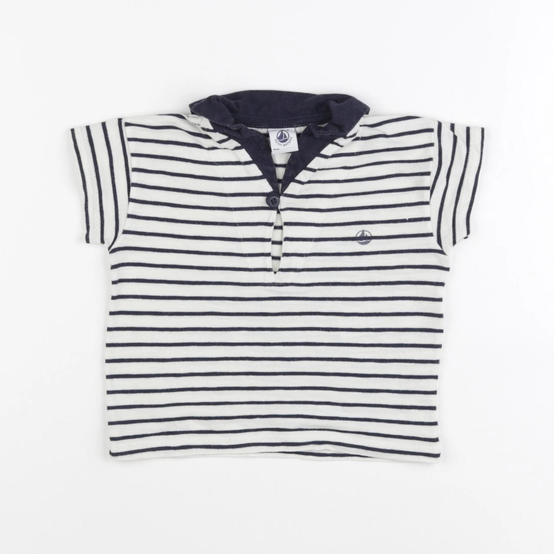 Petit Bateau - tee-shirt bleu - 18 mois