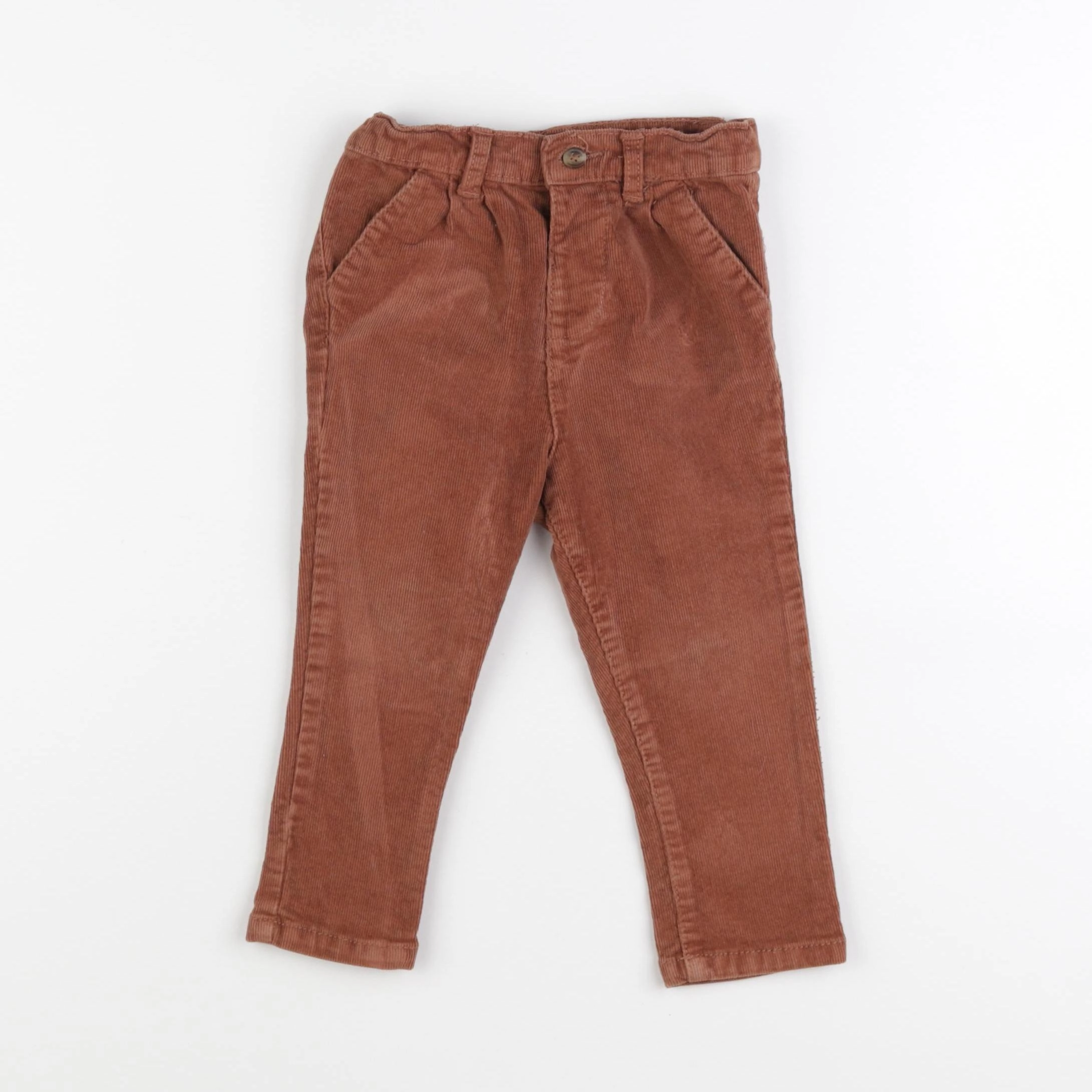 Vertbaudet - pantalon marron - 18 mois