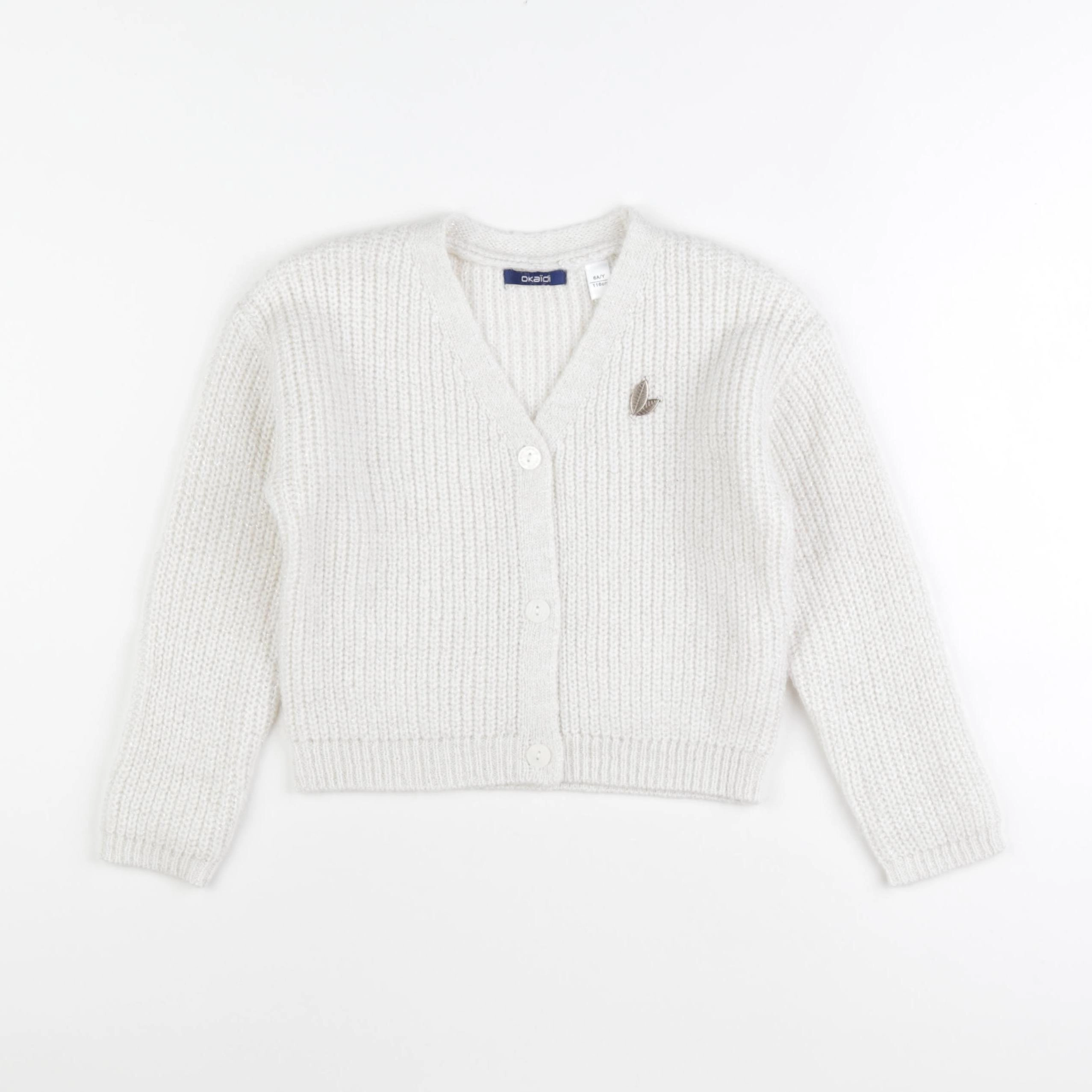 Okaidi - gilet beige - 6 ans