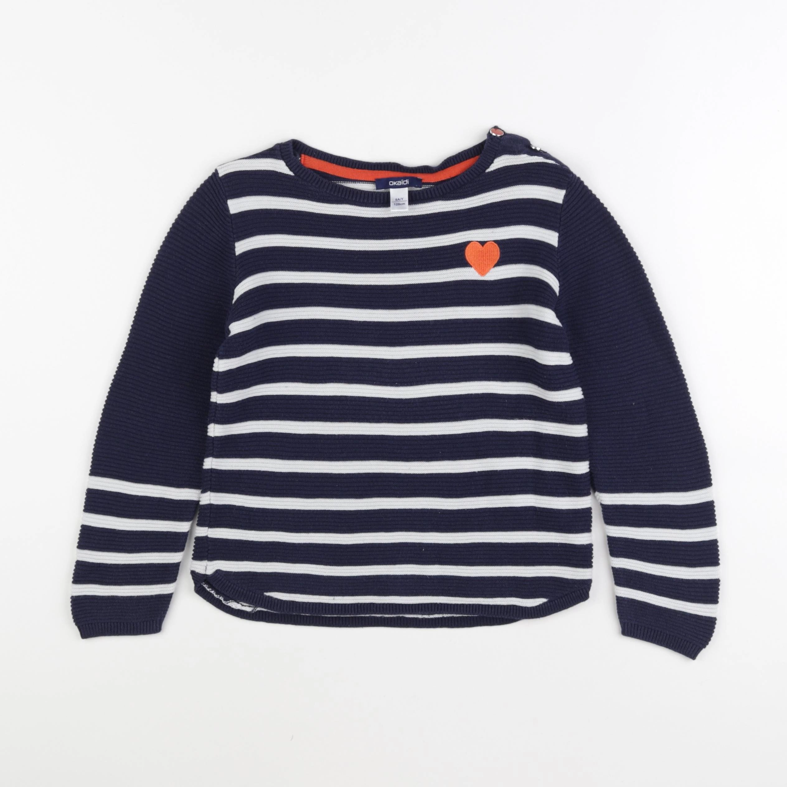Okaidi - pull bleu - 8 ans