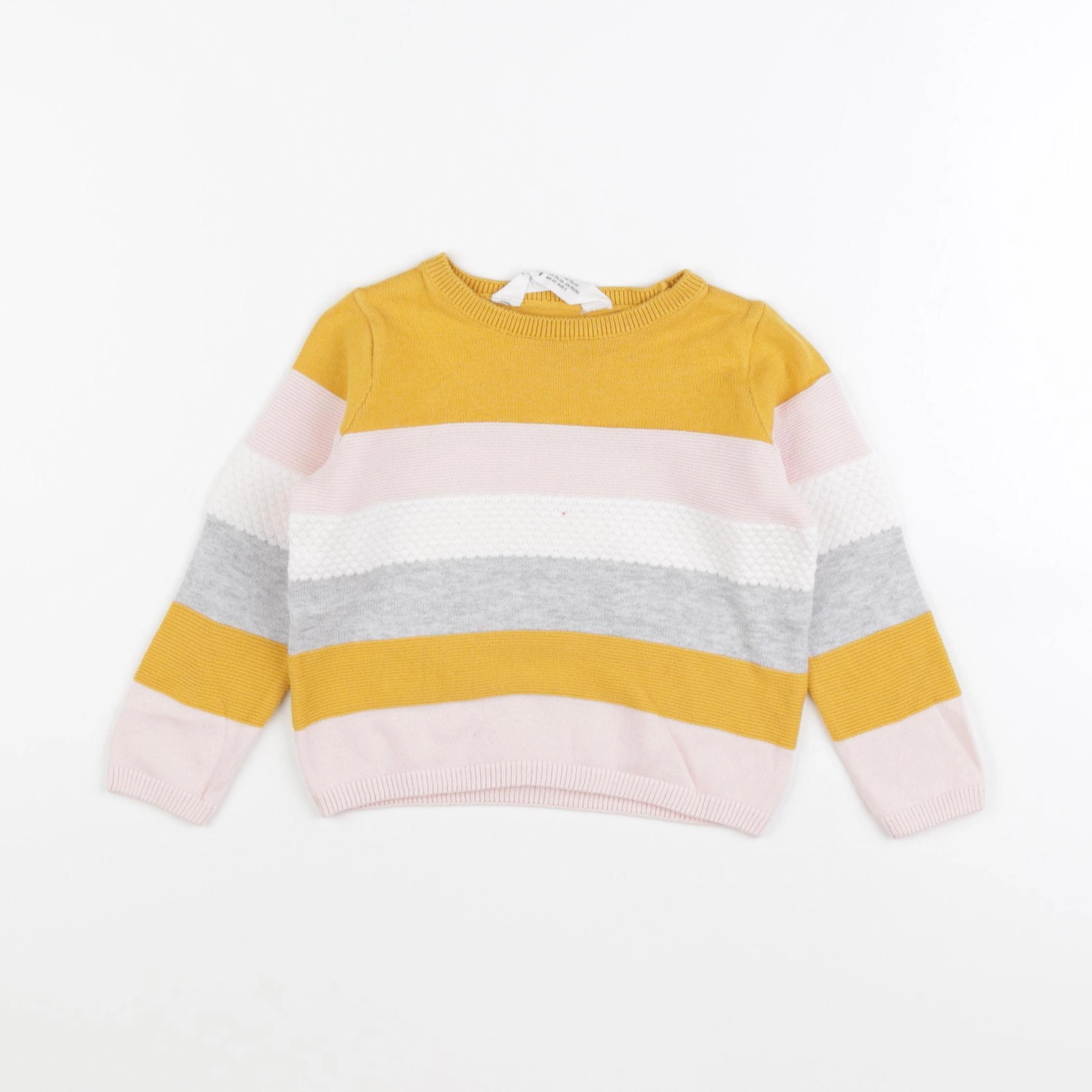 H&M - pull beige - 18/24 mois