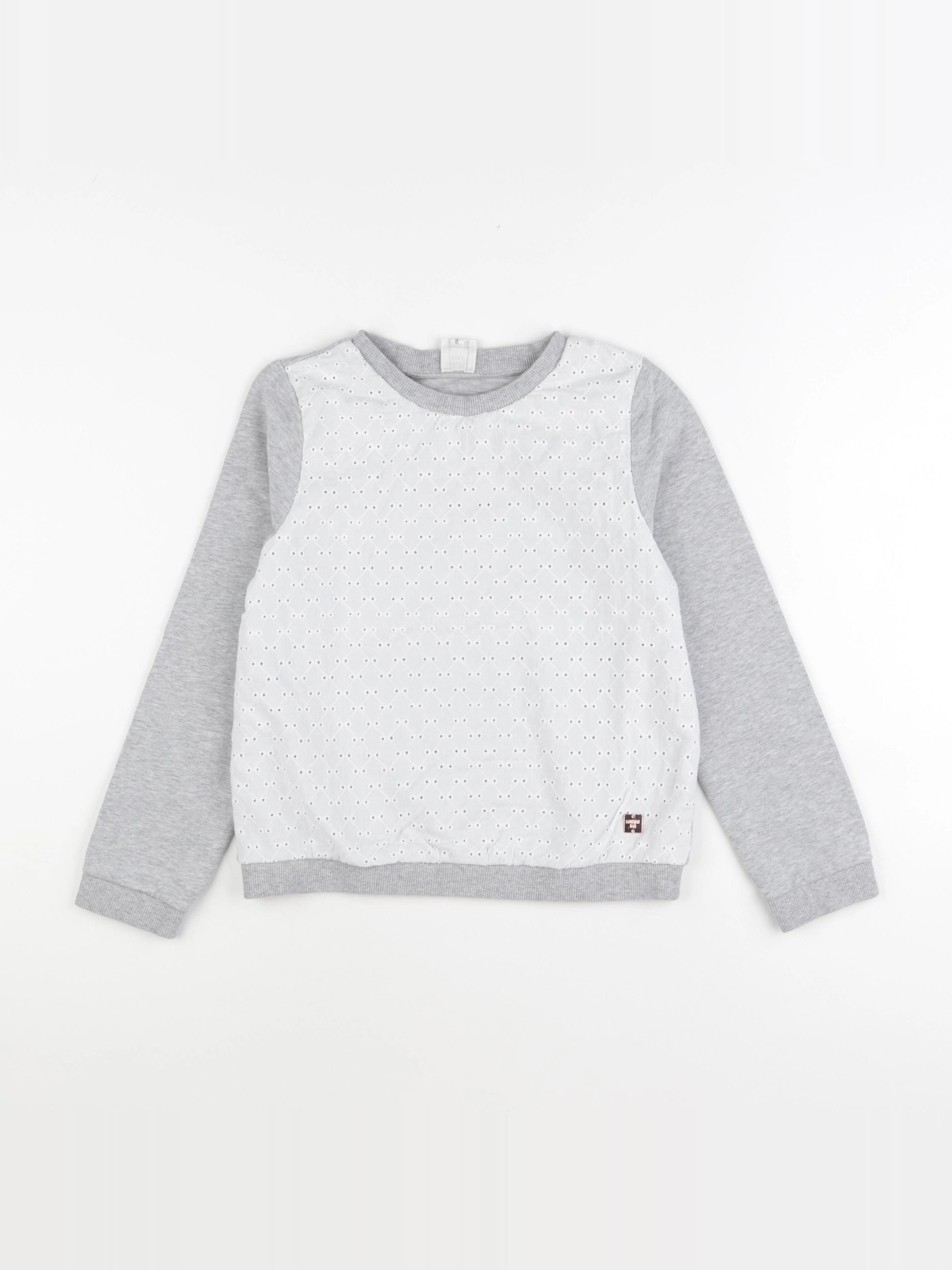 Carrément Beau - sweat gris - 10 ans