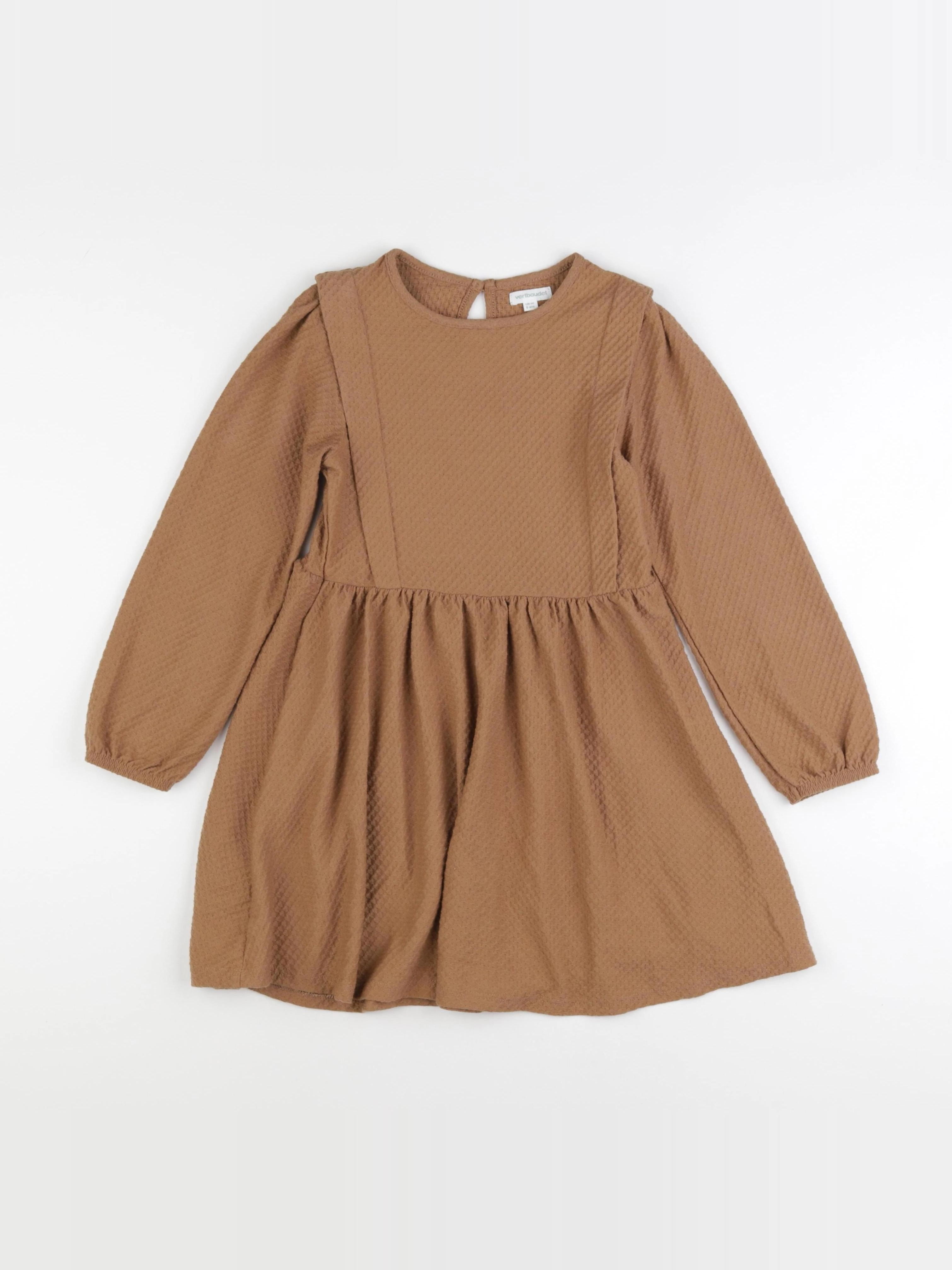 Vertbaudet - robe marron - 8 ans