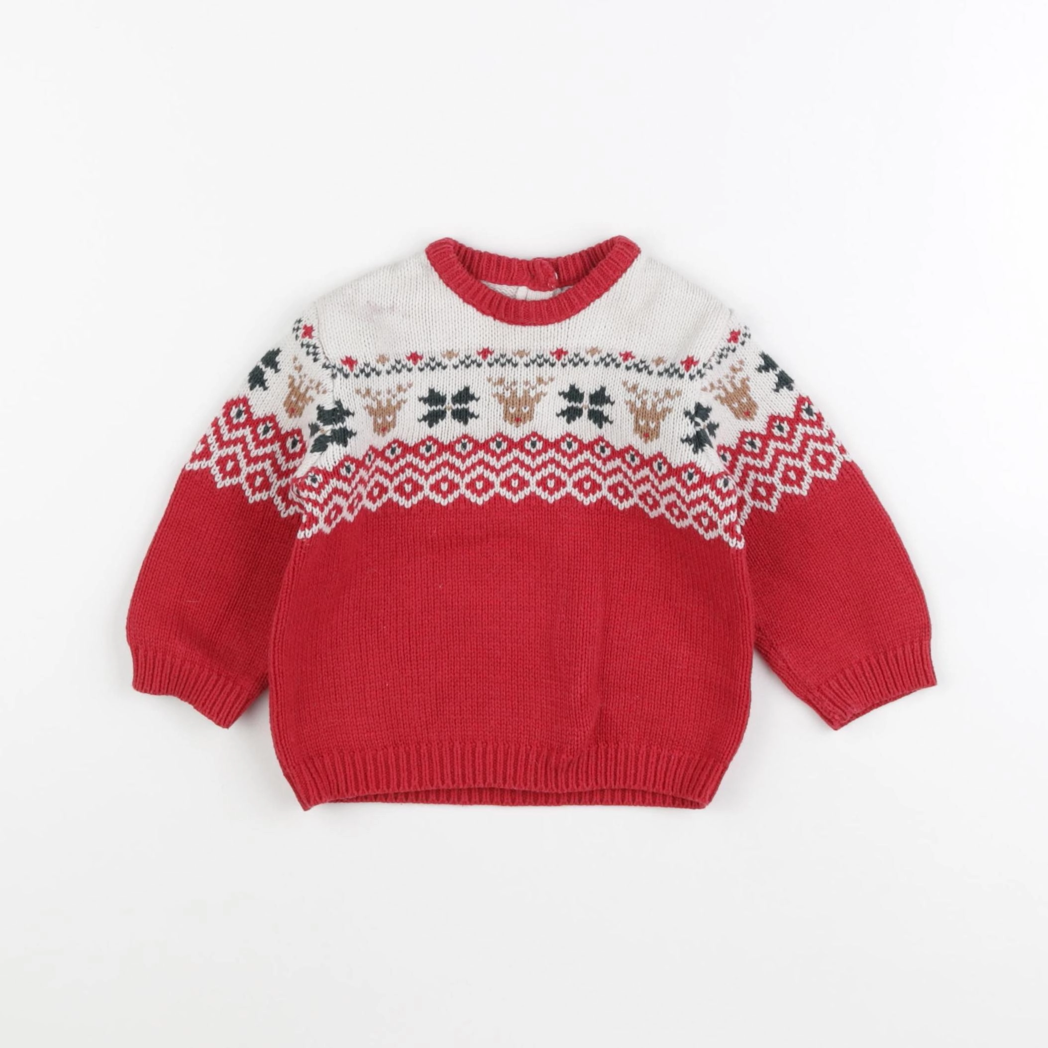 Vertbaudet - pull multicolore - 12 mois