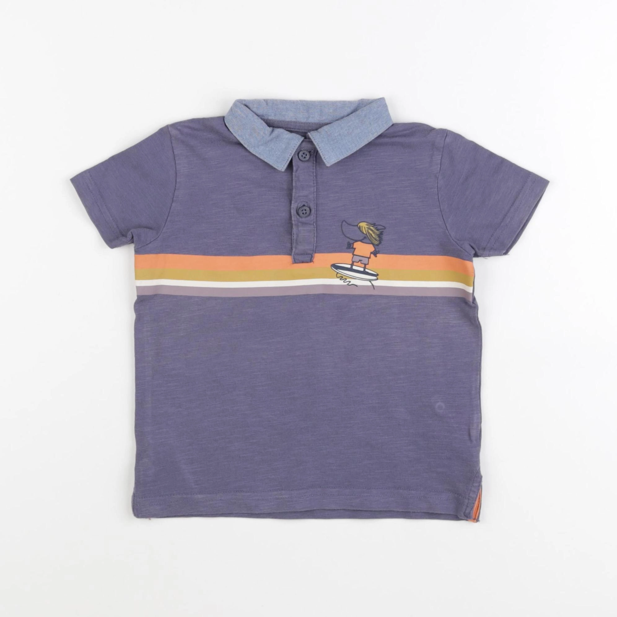 Vertbaudet - polo bleu - 3 ans
