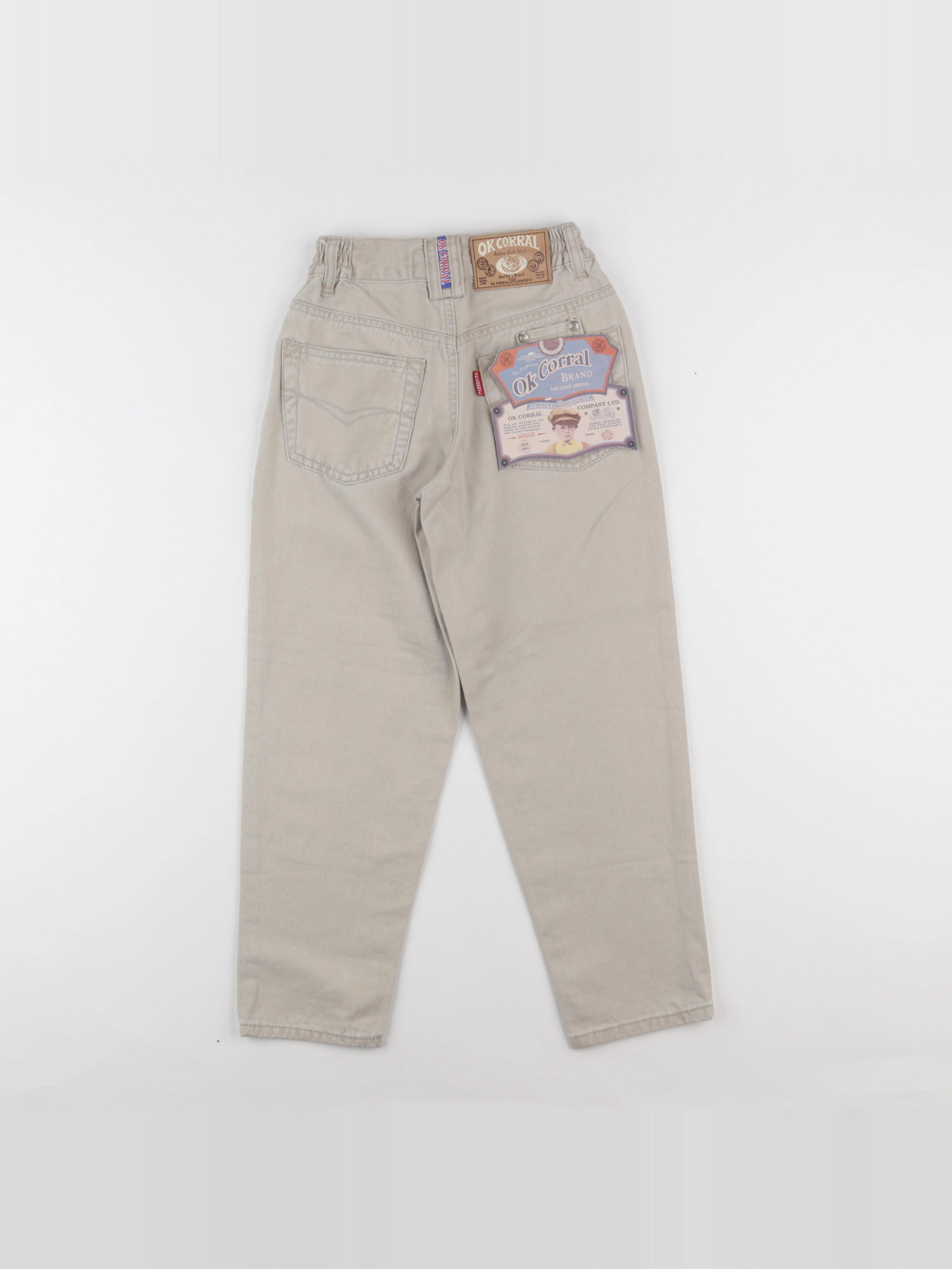 Vintage - pantalon beige - 7 ans