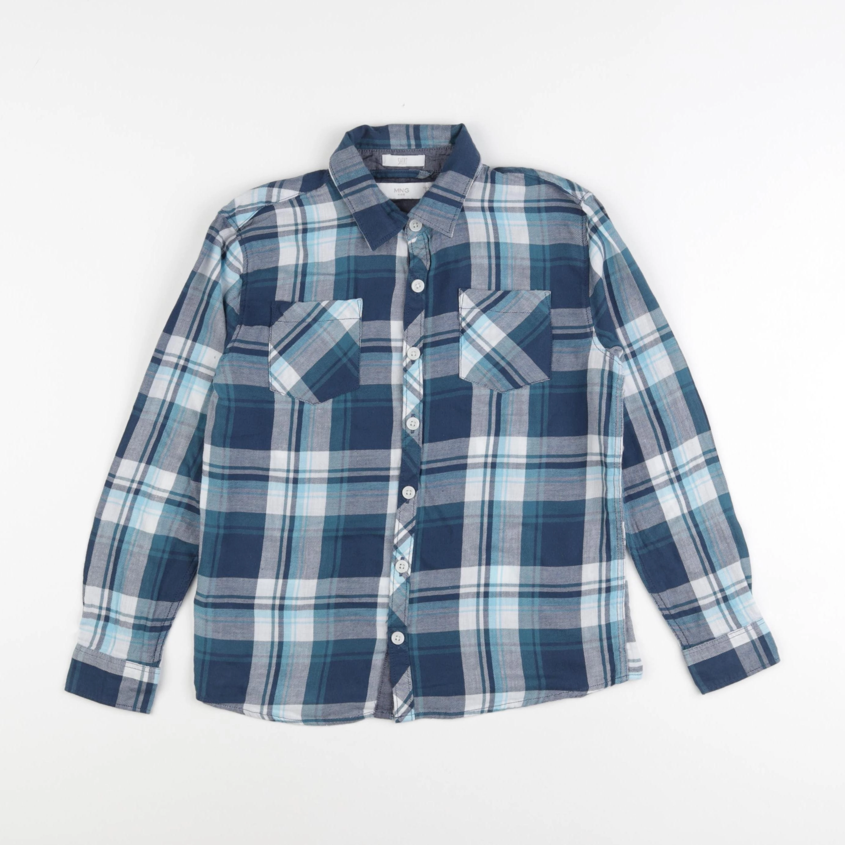 Mango - chemise bleu - 7/8 ans