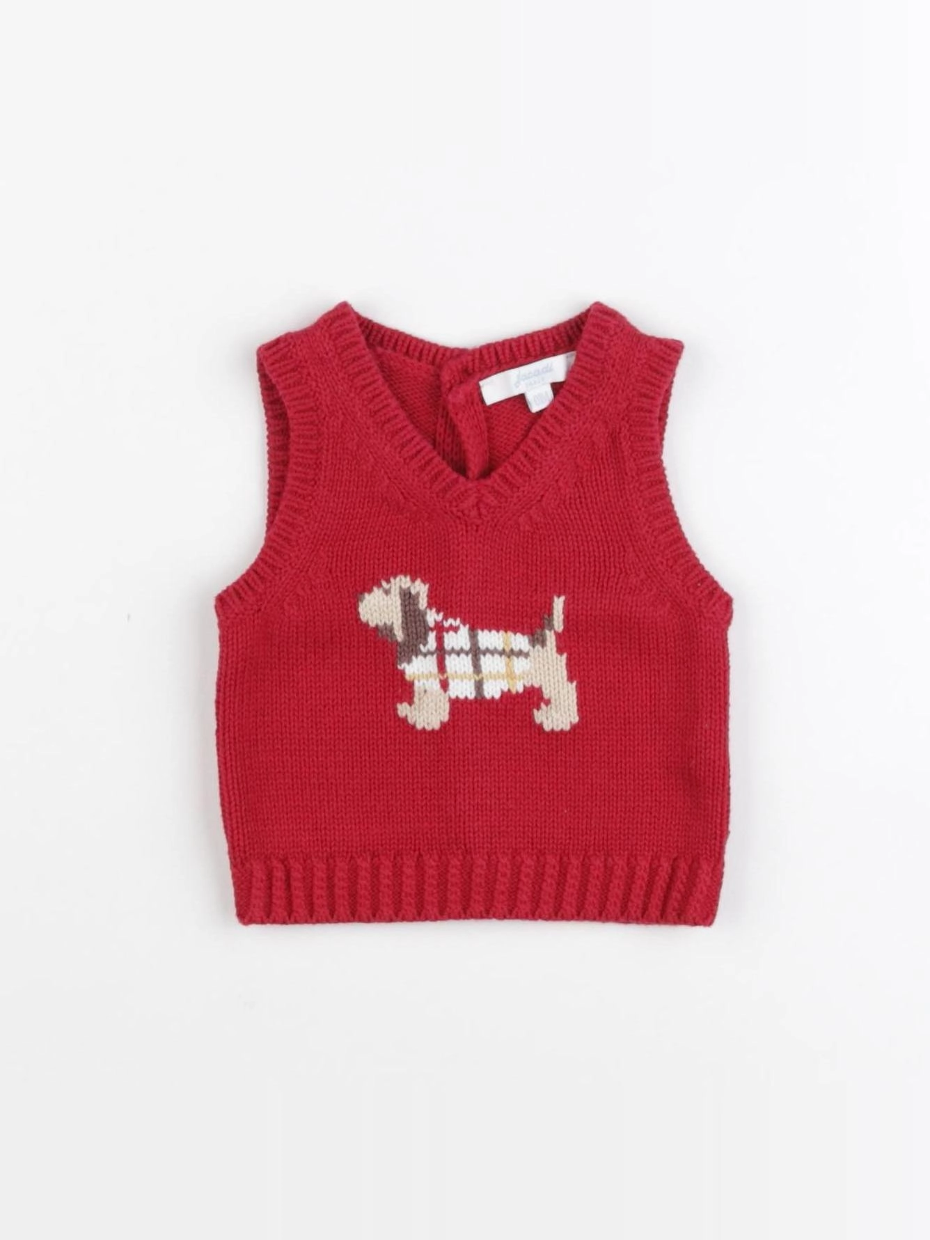 Jacadi - pull rouge - 1 mois