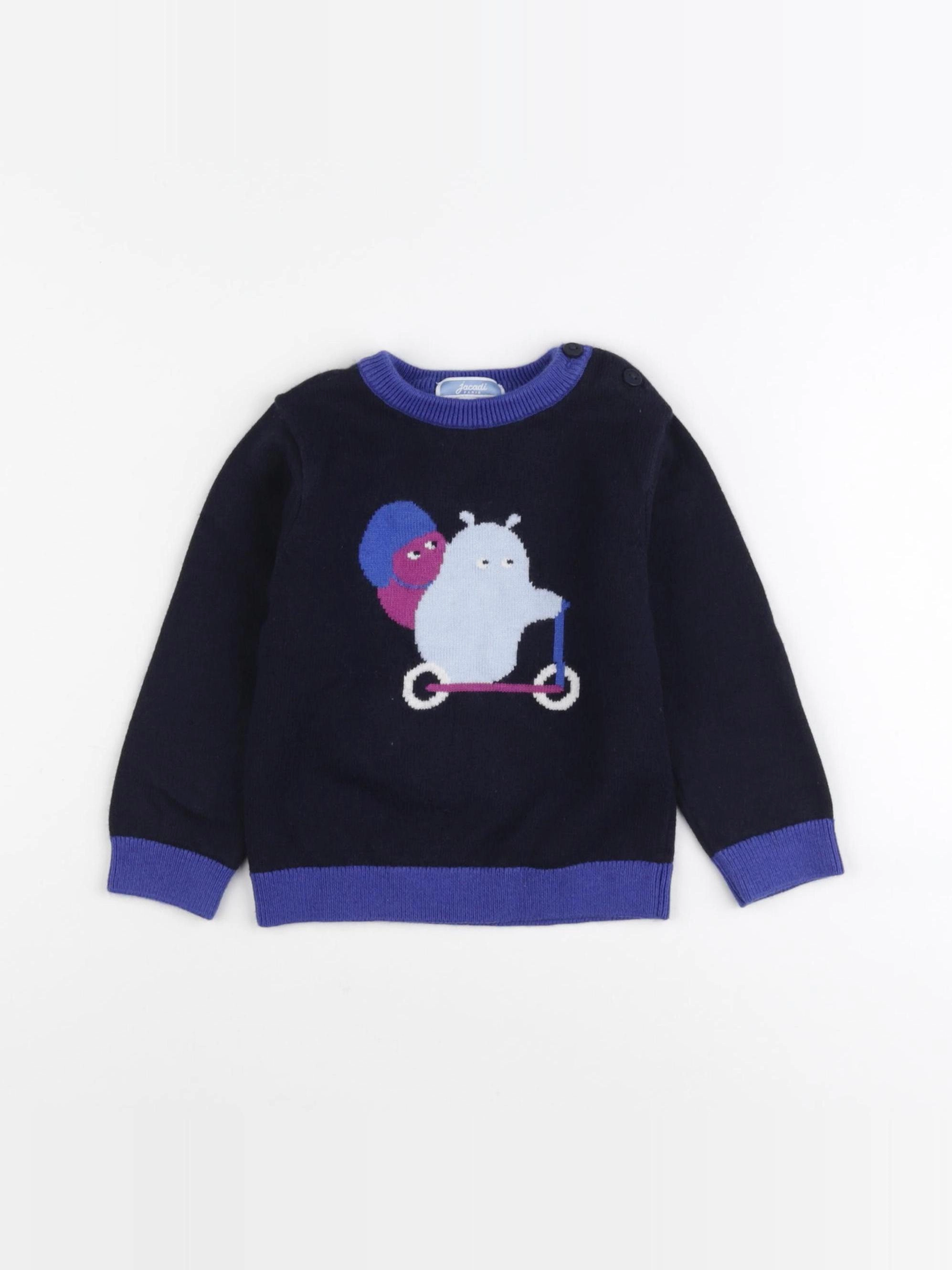 Jacadi - pull bleu - 24 mois