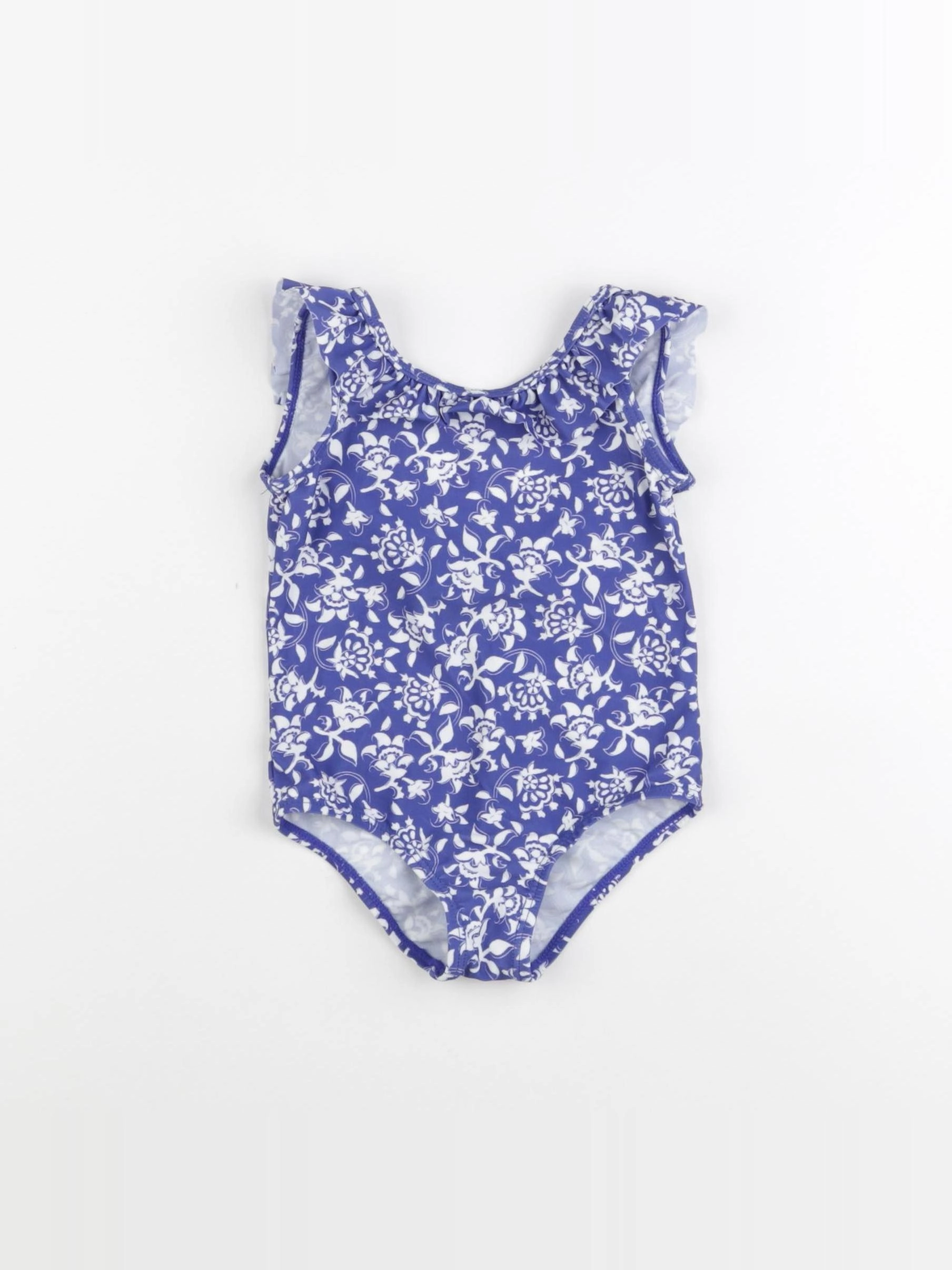 Vertbaudet - maillot de bain blanc, bleu - 18 mois