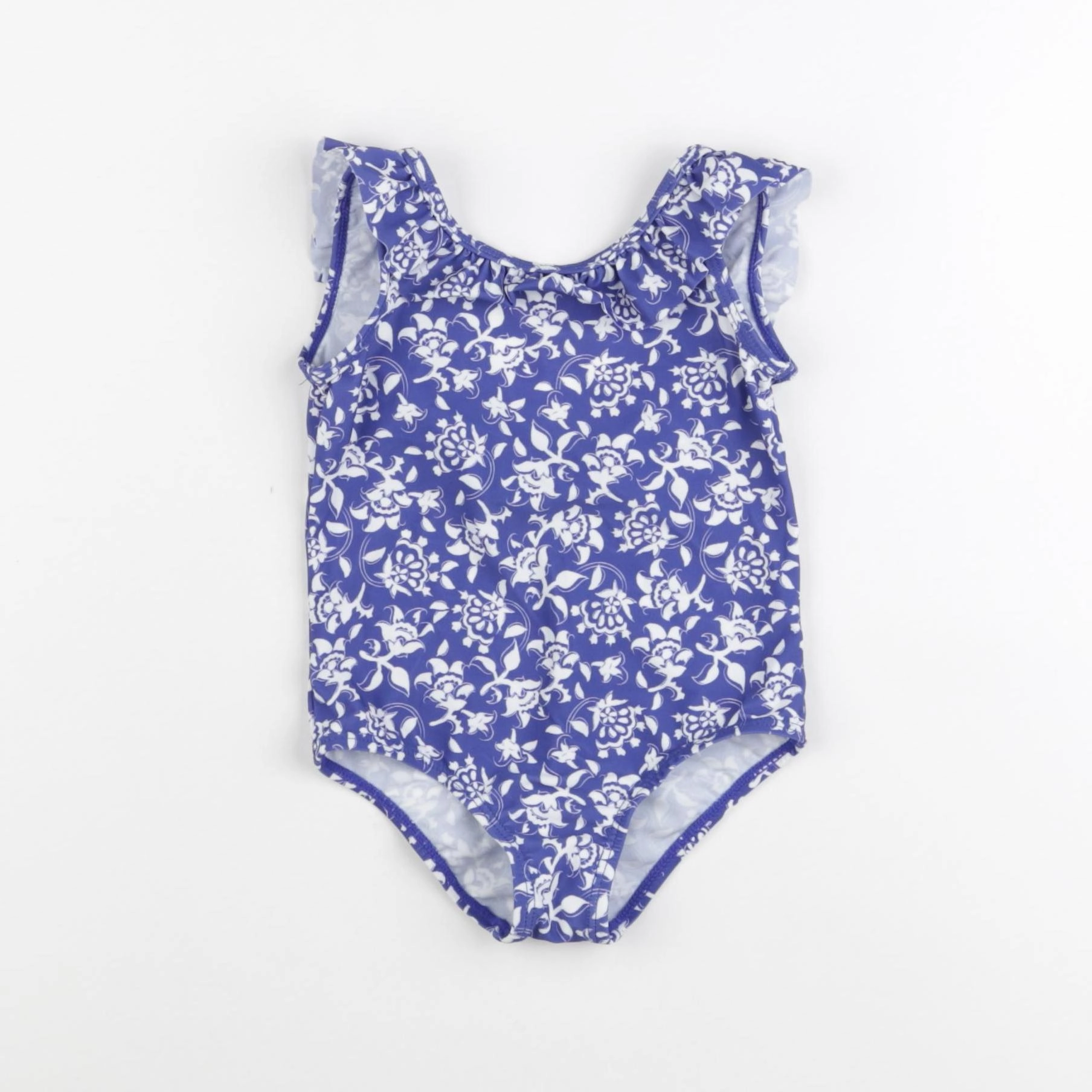 Vertbaudet - maillot de bain blanc, bleu - 18 mois