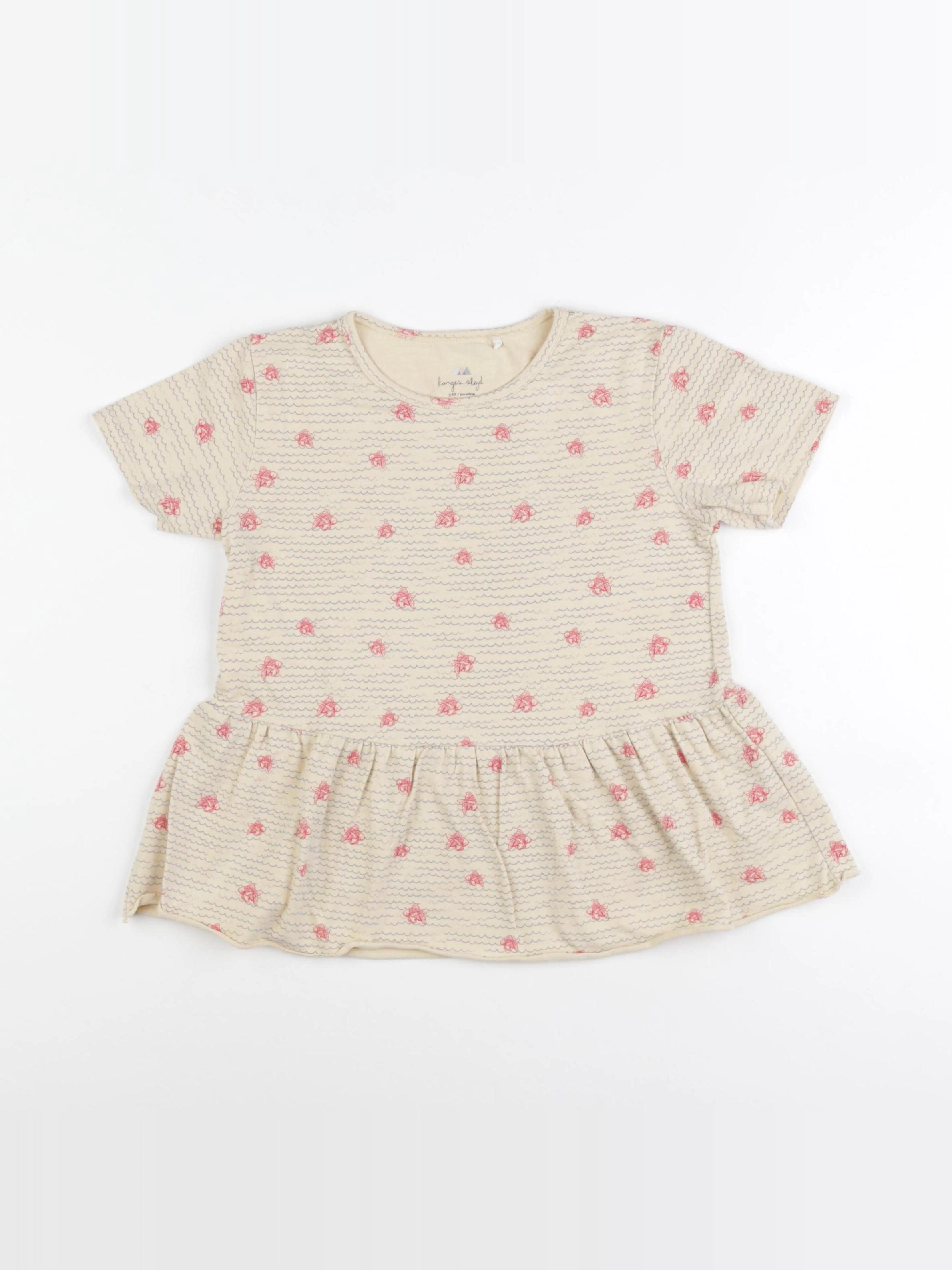 Konges slojd - tee-shirt beige - 5/6 ans