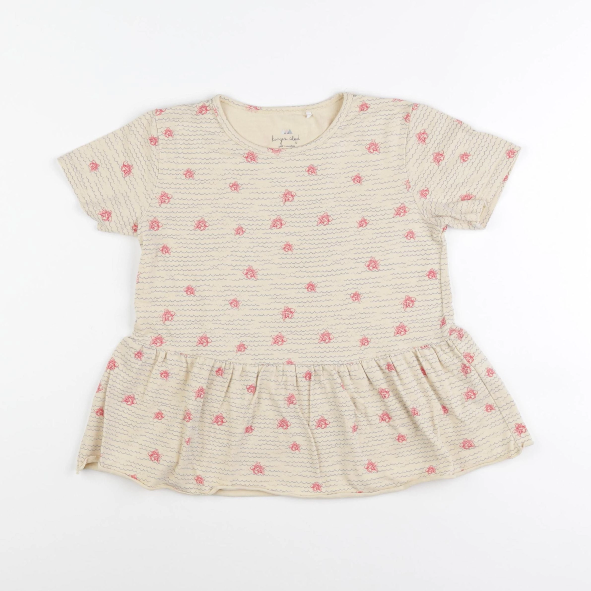 Konges slojd - tee-shirt beige - 5/6 ans