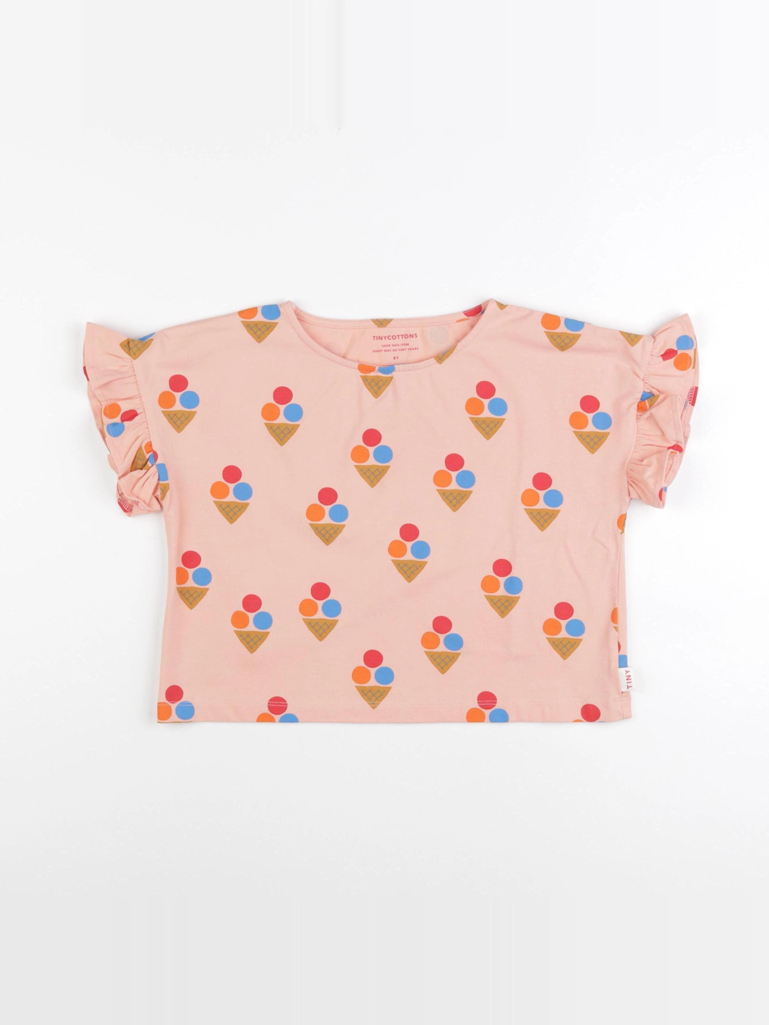 Tiny Cottons - tee-shirt rose - 8 ans