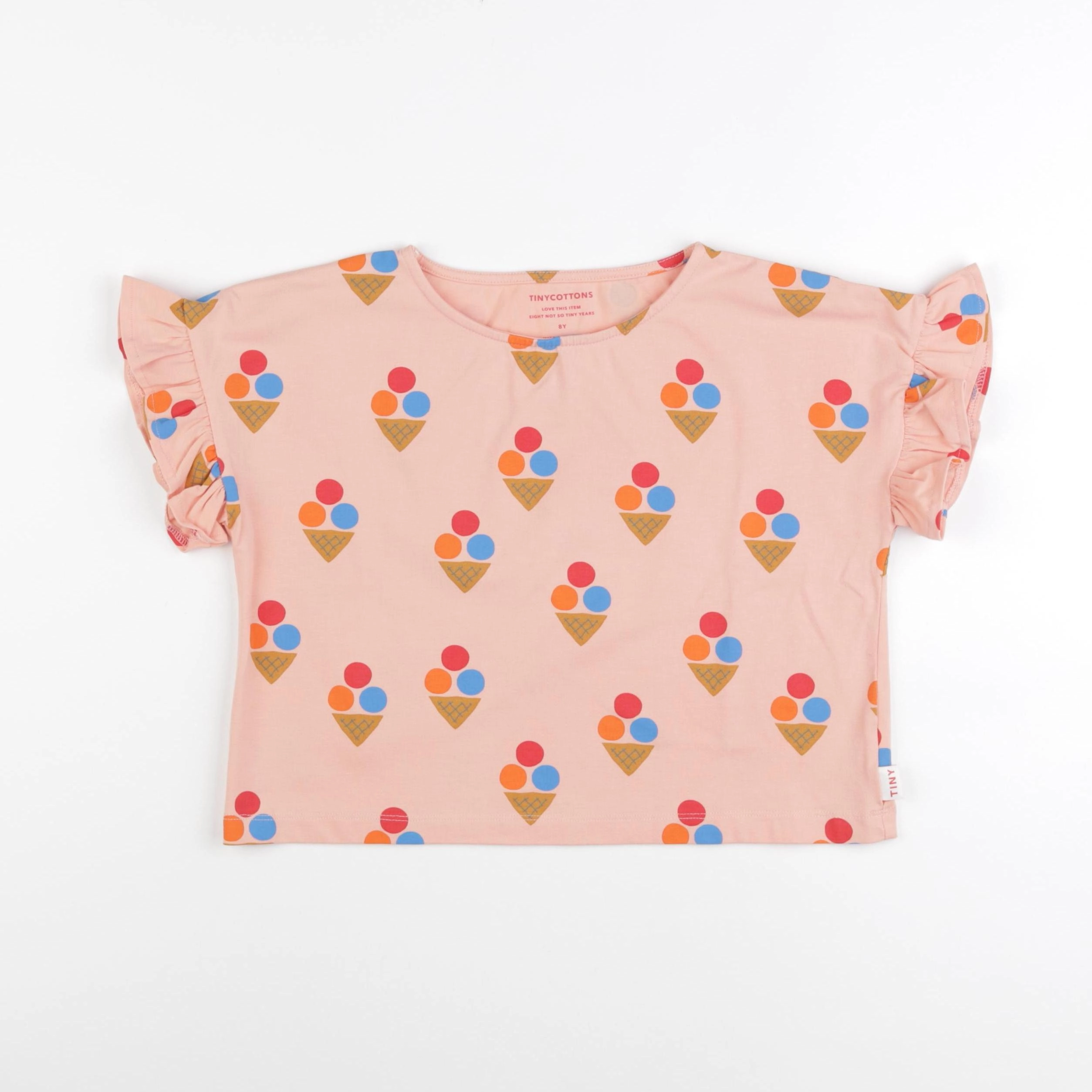 Tiny Cottons - tee-shirt rose - 8 ans