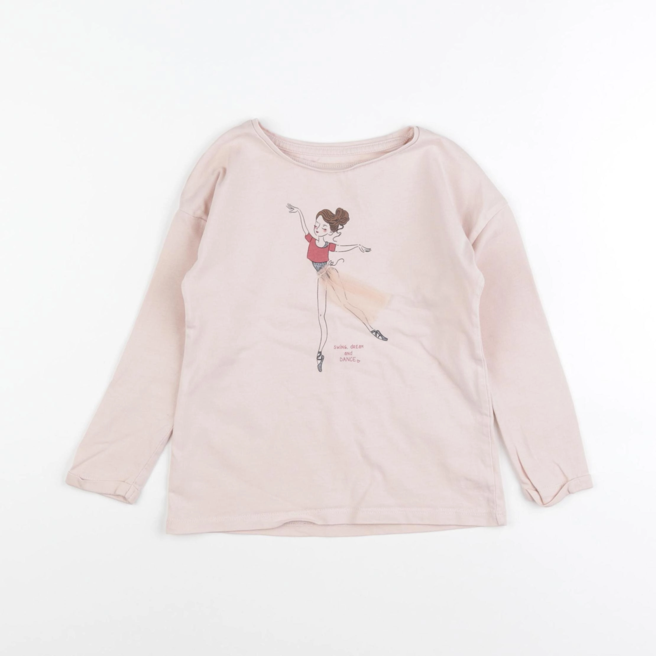 Vertbaudet - tee-shirt rose - 4 ans