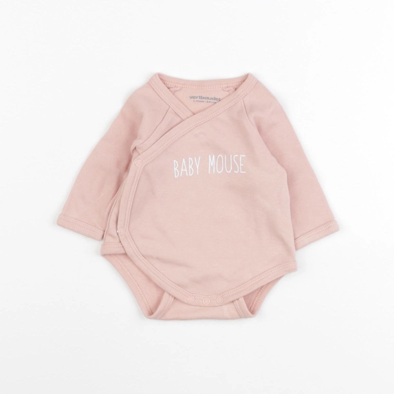 Vertbaudet - body rose - 1 mois