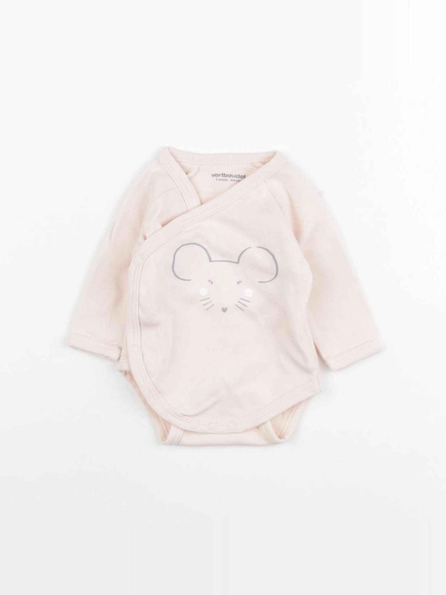 Vertbaudet - body rose - 1 mois