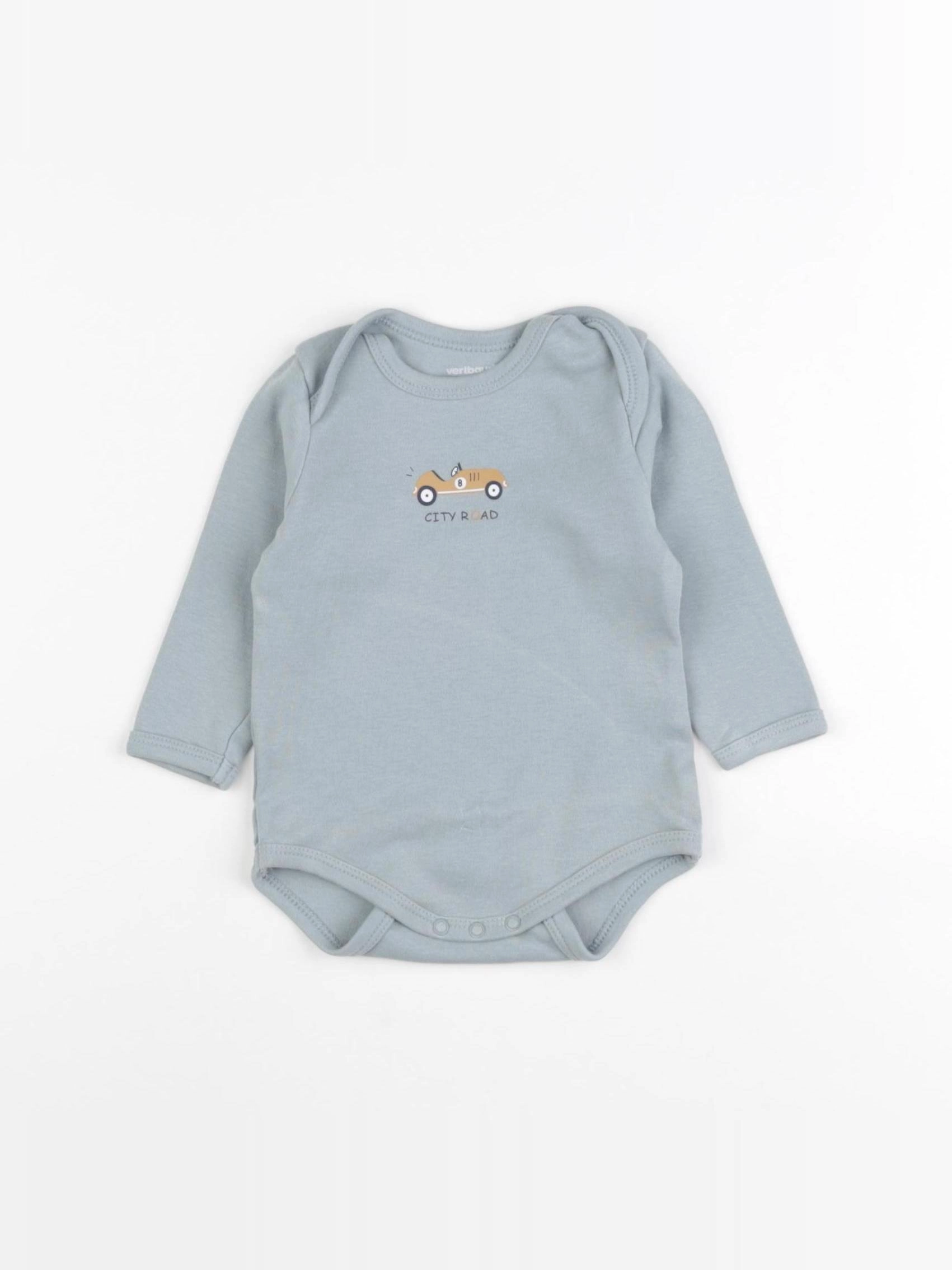 Vertbaudet - body bleu - 6 mois