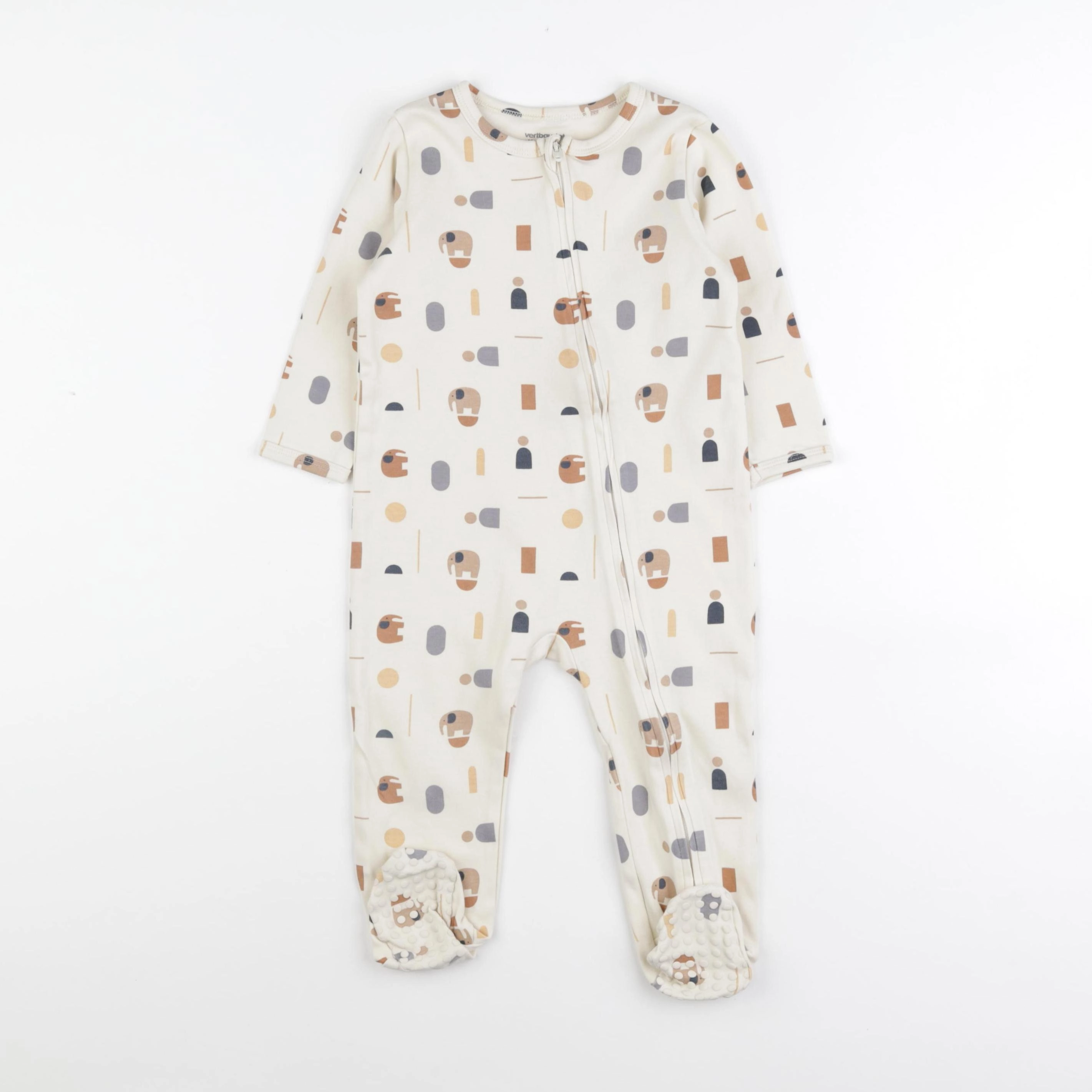 Vertbaudet - pyjama coton beige - 18 mois