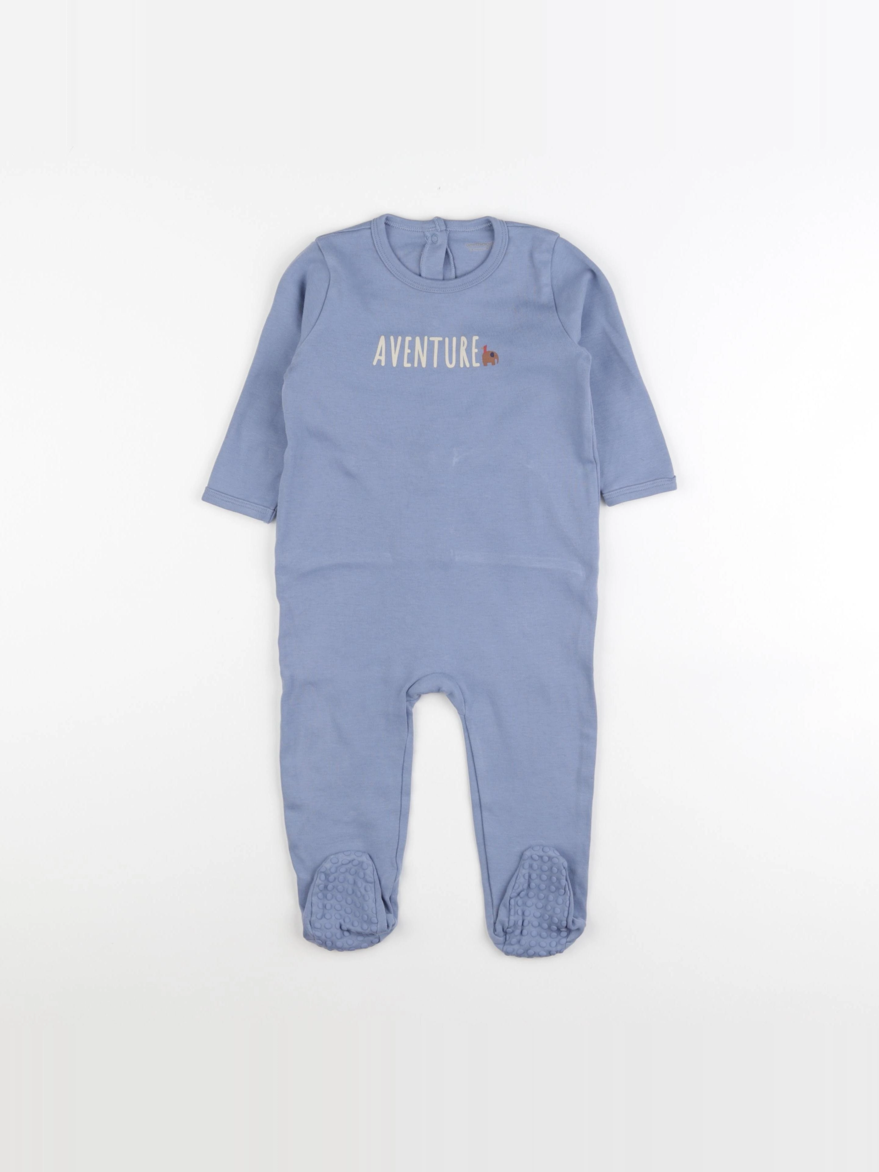 Vertbaudet - pyjama coton bleu - 18 mois