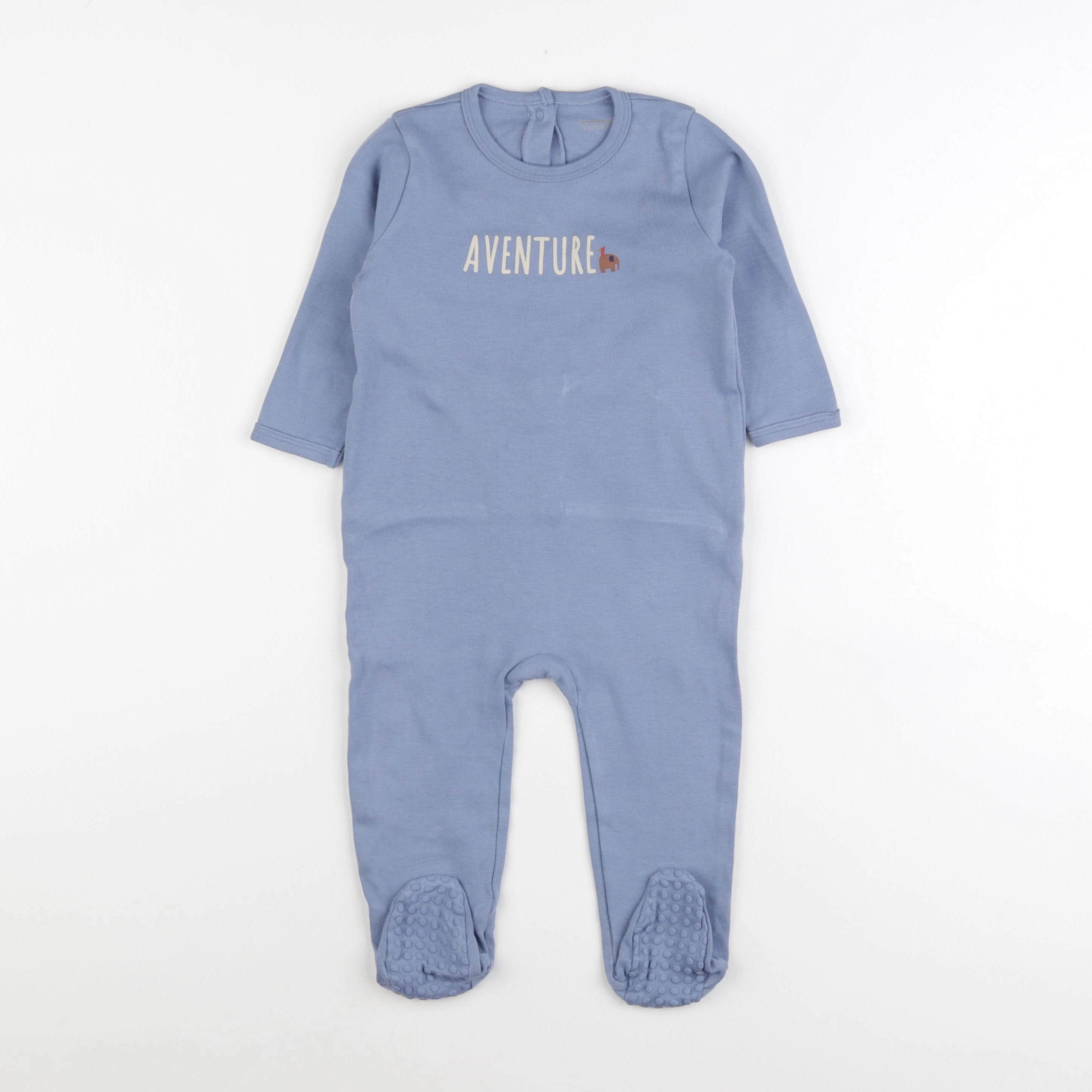Vertbaudet - pyjama coton bleu - 18 mois