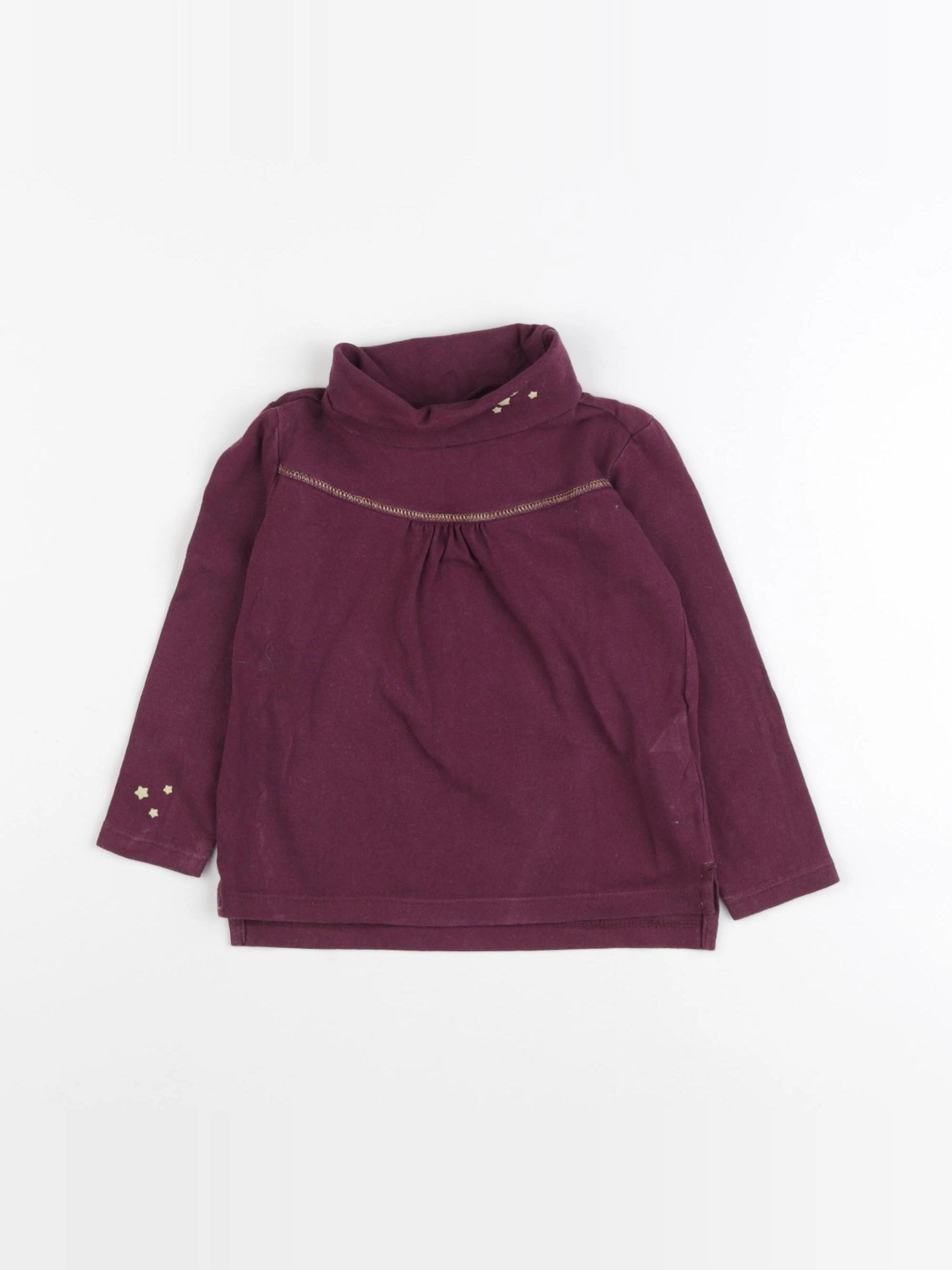 Vertbaudet - sous-pull violet - 2 ans
