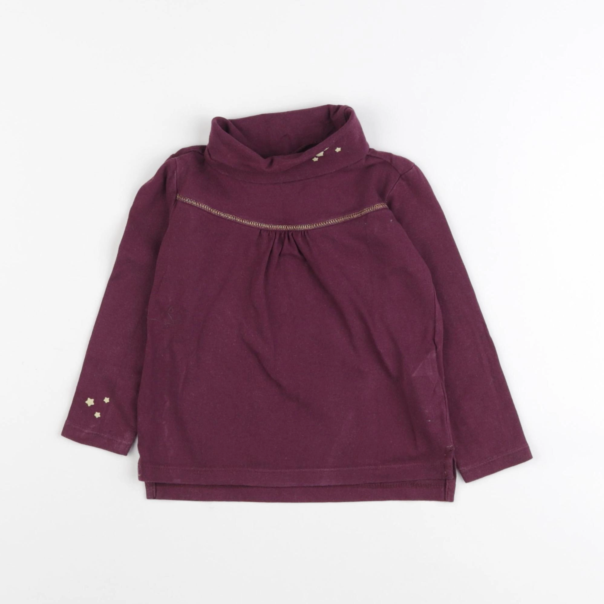 Vertbaudet - sous-pull violet - 2 ans