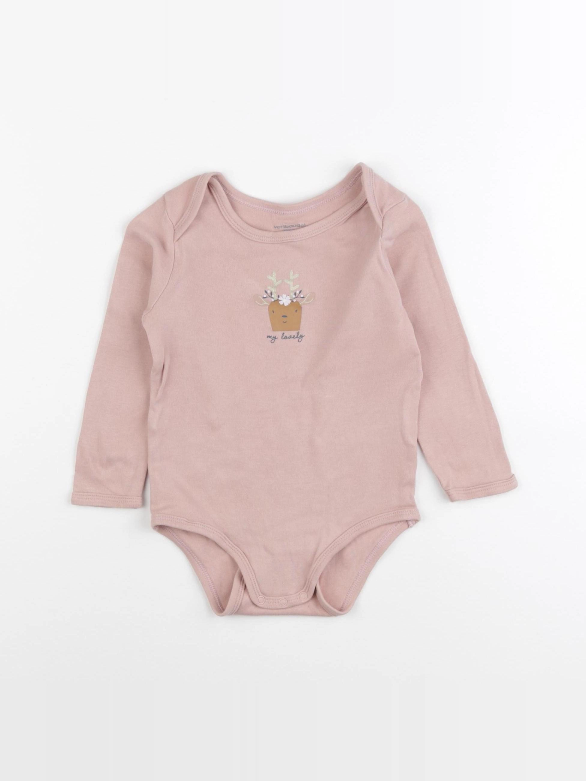 Vertbaudet - body rose - 24 mois