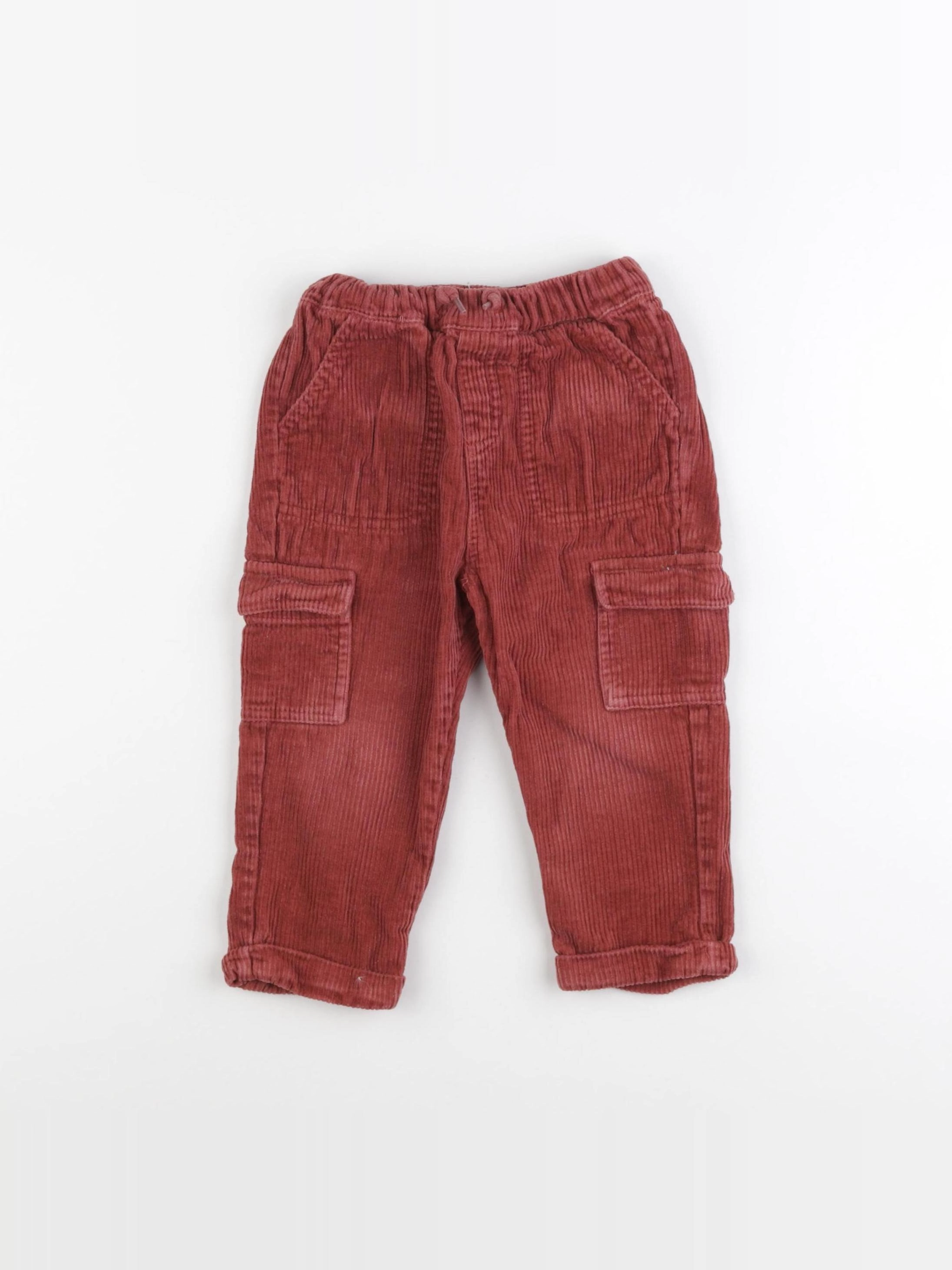 Vertbaudet - pantalon rouge - 24 mois